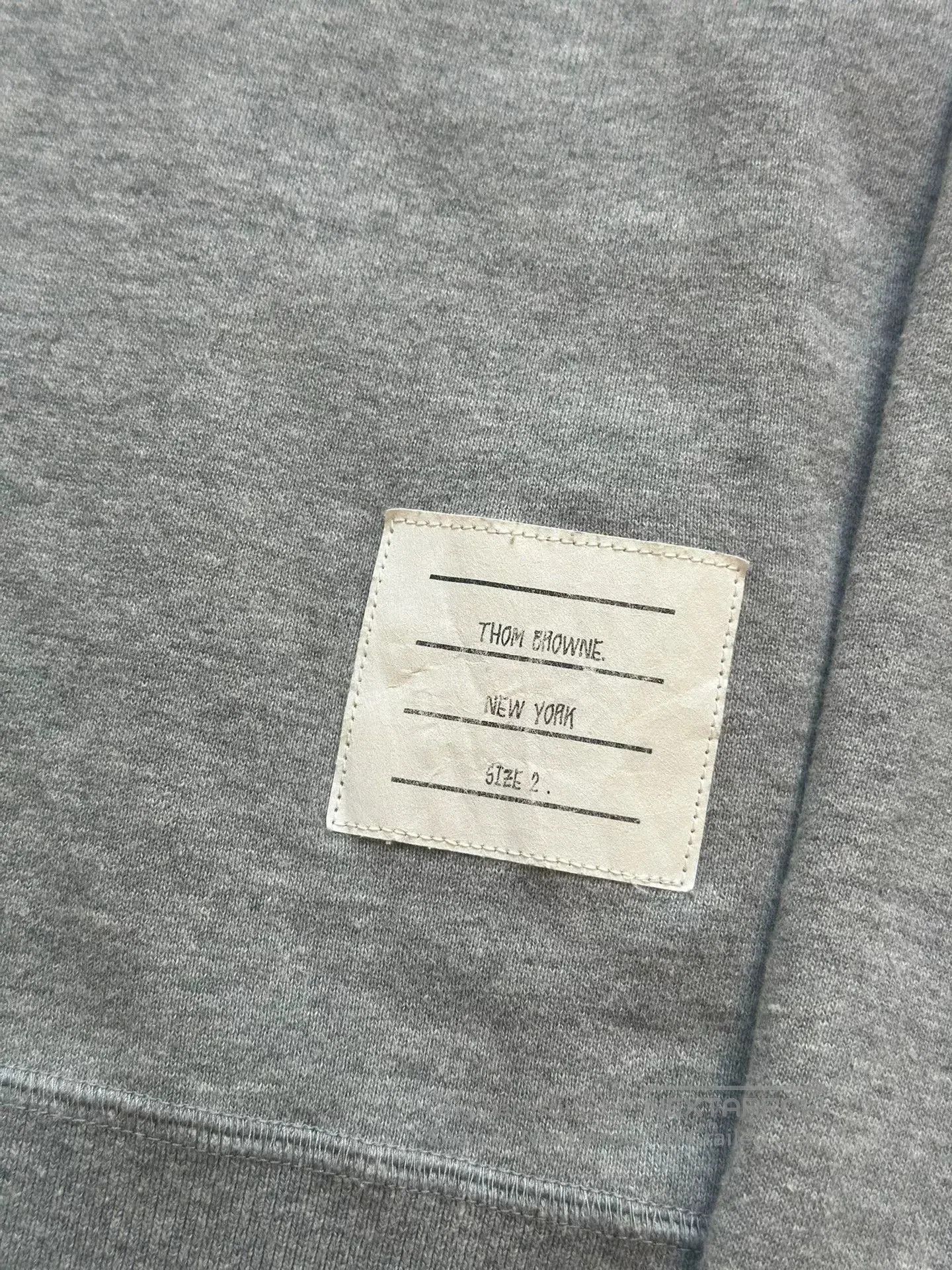Thom Browne Thom Browne Gray Four-Stripe Sweatshirt. Size US M / EU 48-50 / 2 - 2 Thumbnail