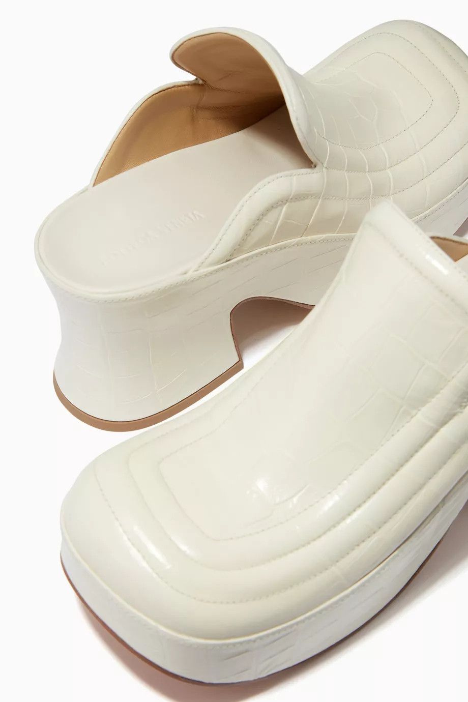 Bottega Veneta o1y0725 Mules in White Size US 5 / IT 35 - 4 Thumbnail