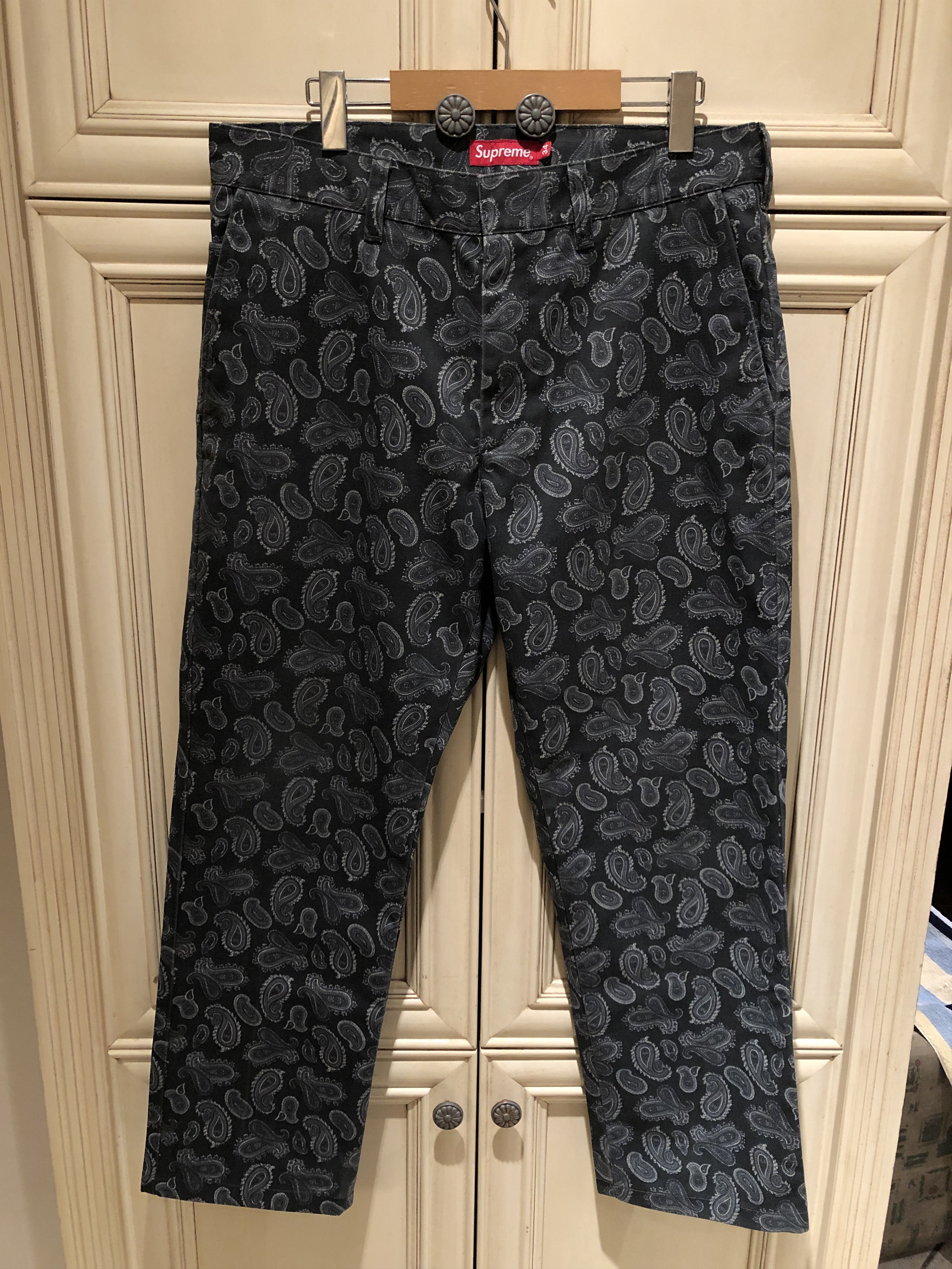 Supreme Supreme Paisley Work Pant Black FW/13 | Grailed