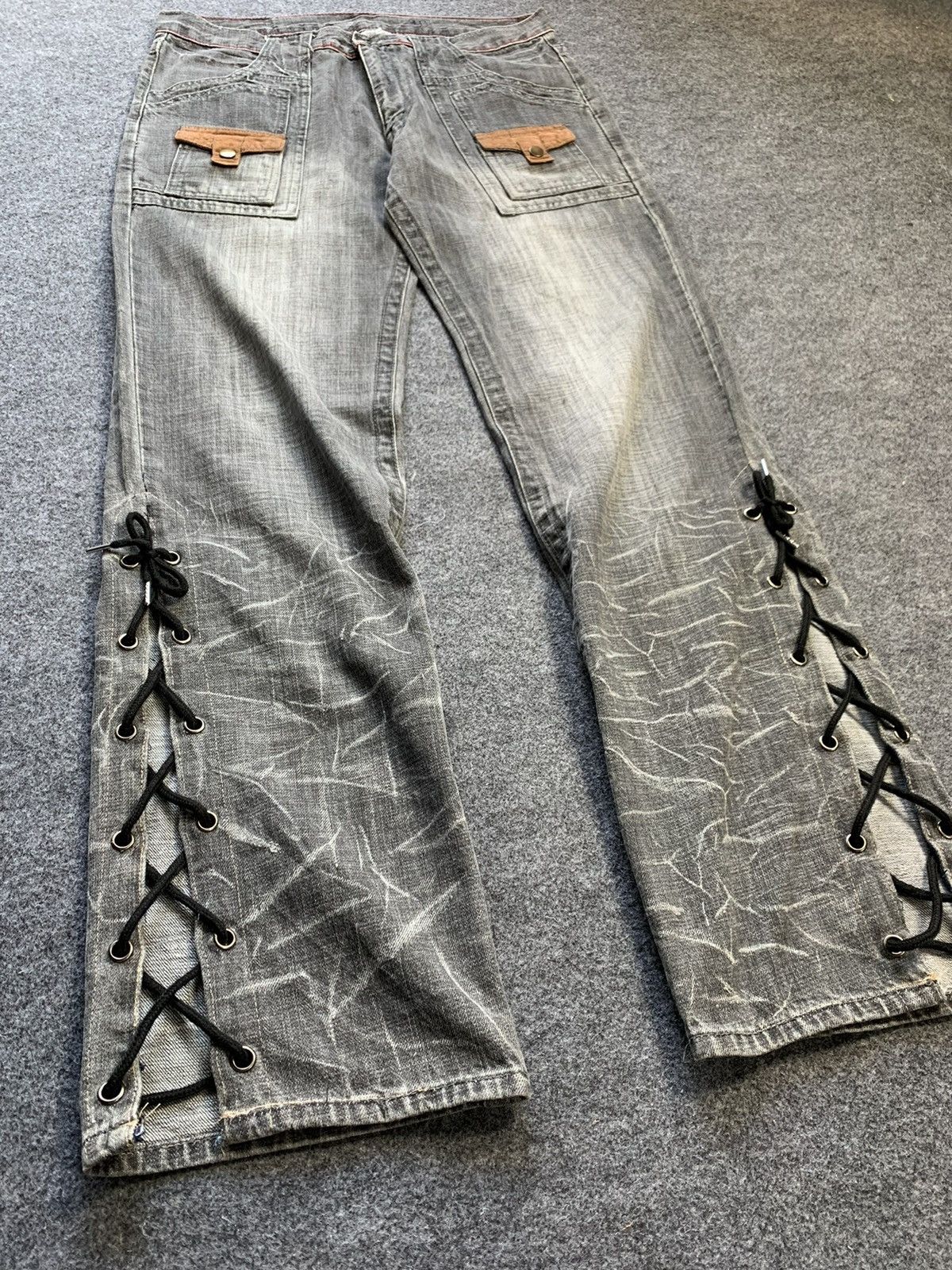 If Six Was Nine × Japanese Brand Flare laces up solberry japanese brand pant Size US 32 / EU 48 - 2 Thumbnail