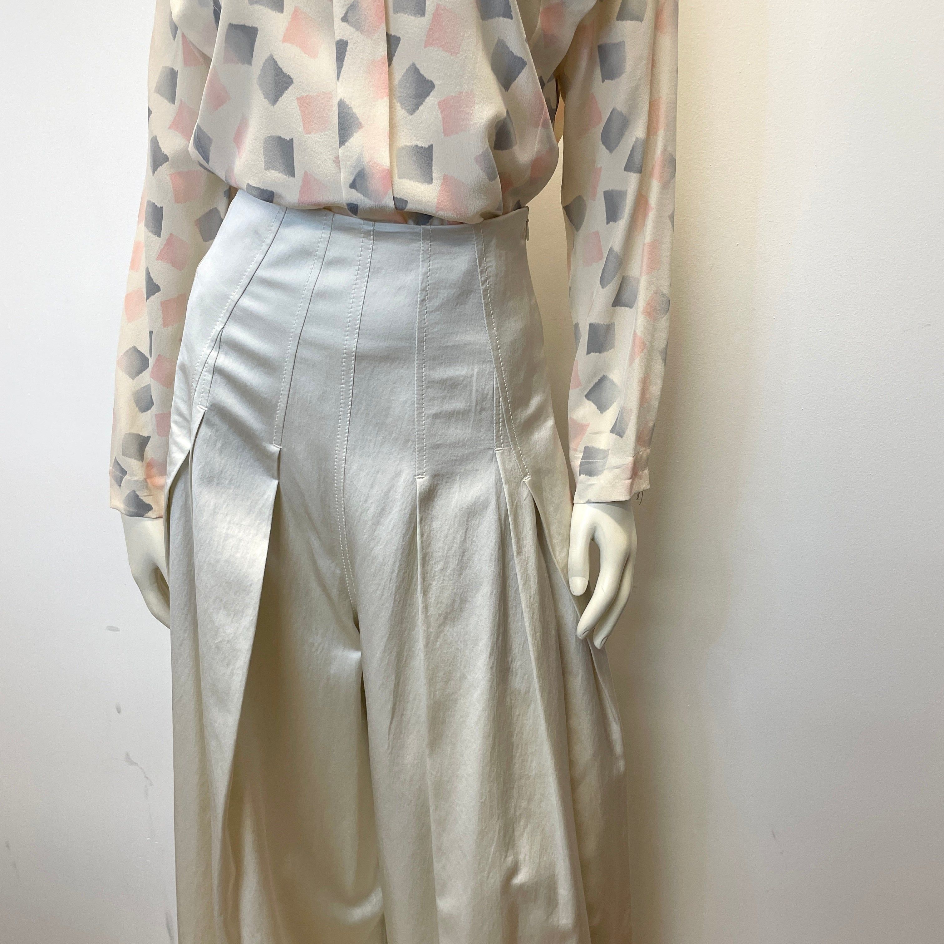 Brunello Cucinelli Brunello Cucinelli Vintage Designer Made In Italy Palazzo Trousers In Champagne Size 28" Size 28" / US 6 / IT 42 - 2 Thumbnail