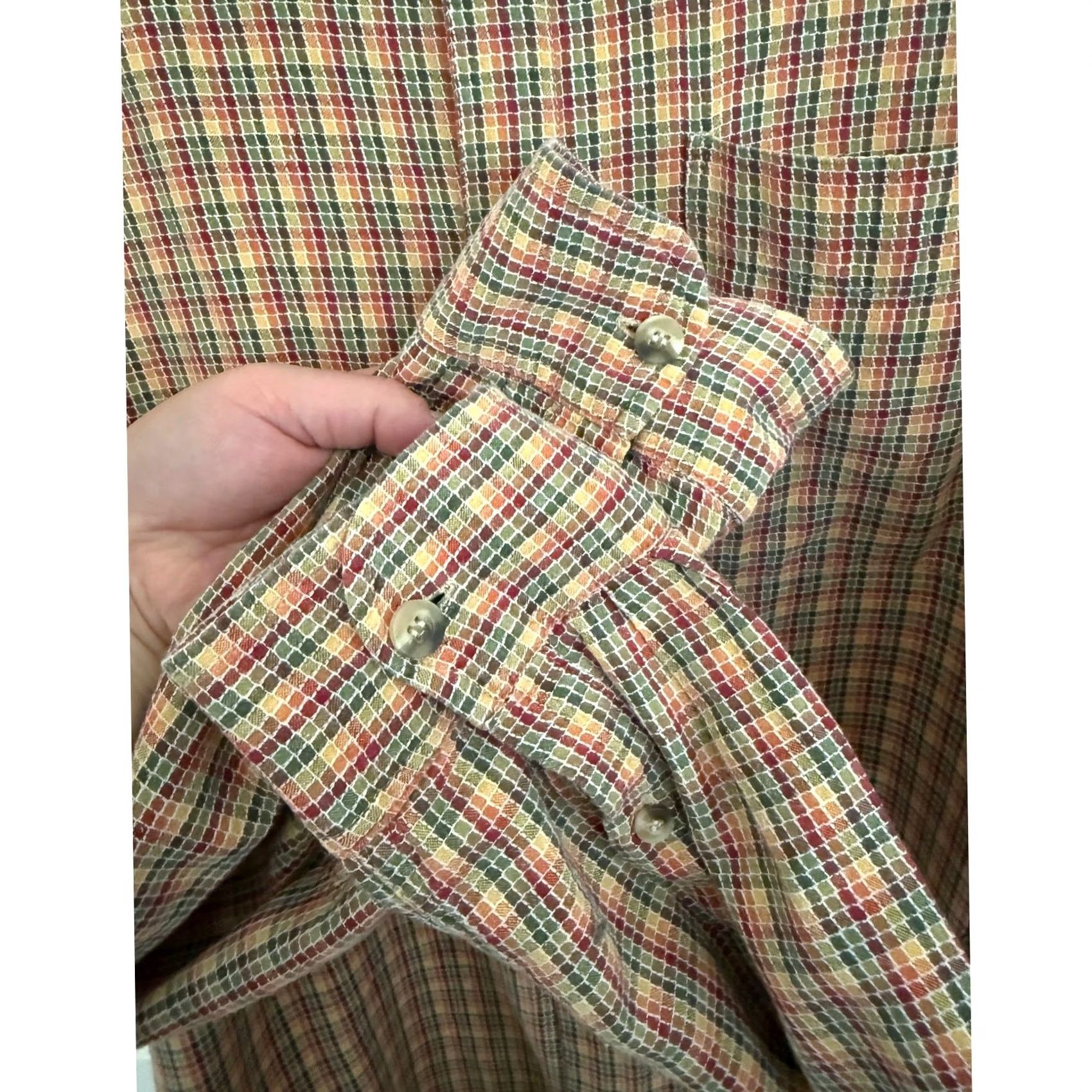 The Territory Ahead The Territory Ahead Shirt Men Long Sleeve Large Multicolor Rainbow Cotton Button Down Casual Pride L Size US L / EU 52-54 / 3 - 5 Thumbnail