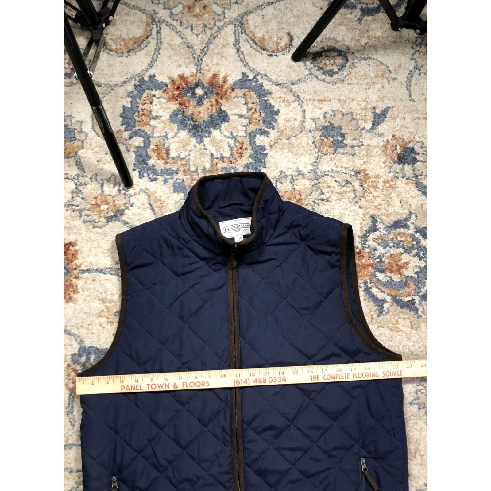 Vintage Field & Stream Vest Mens M Navy Quilted Full Zip Insulated Hiking Outdoor Regular Polyester Size US M / EU 48-50 / 2 - 7 Thumbnail