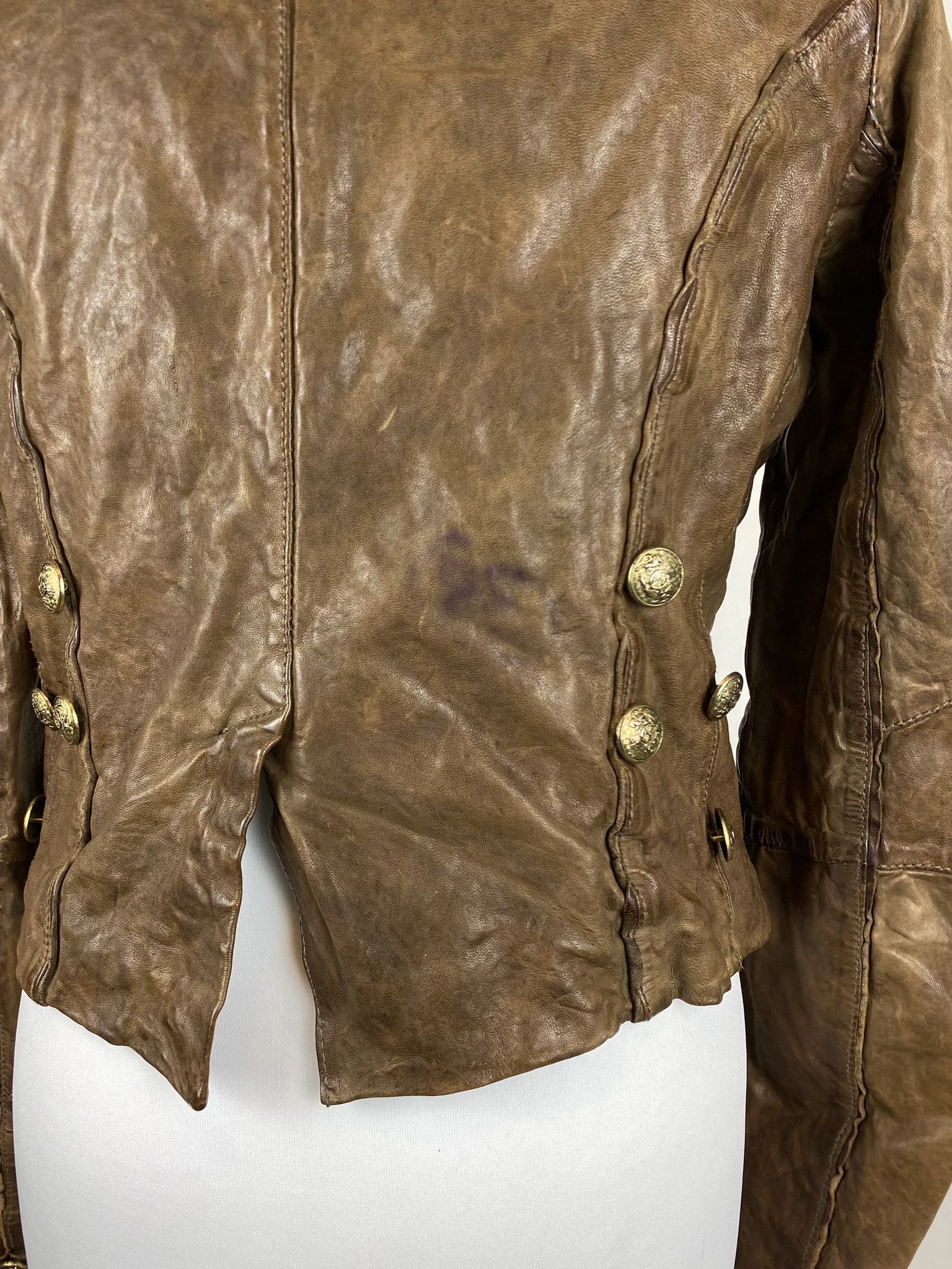 Genuine Leather × Vintage real leather jacket vintage vera pelle tailored pins zip Size M / US 6-8 / IT 42-44 - 10 Thumbnail