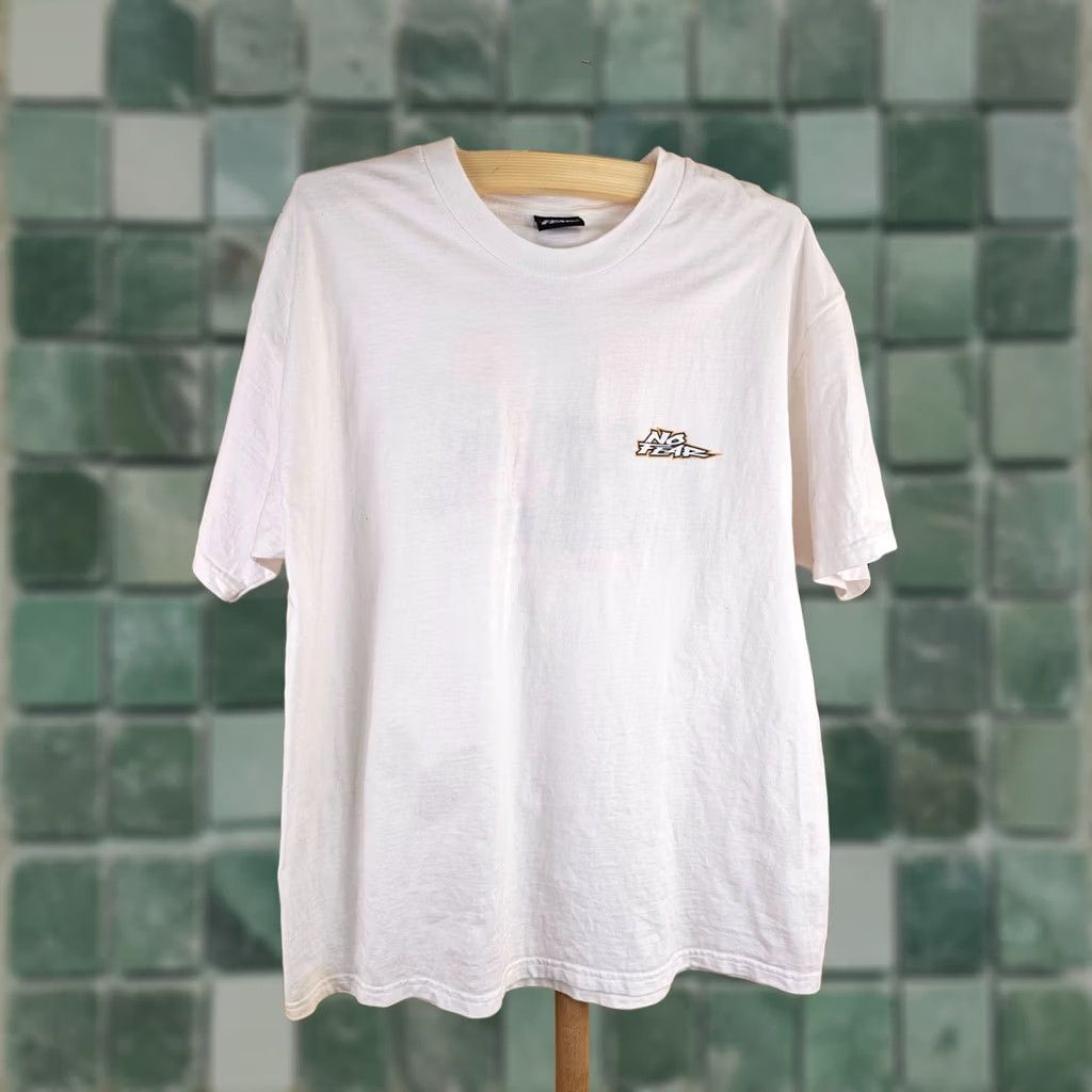 No Fear VINTAGE NO FEAR I LIVE WITH FEAR EVERYDAY WHITE COTTON T-SHIRT SZ XLARGE Shirt Mens XL White No Fear T-Shirt Size US XL / EU 56 / 4 - 1 Thumbnail