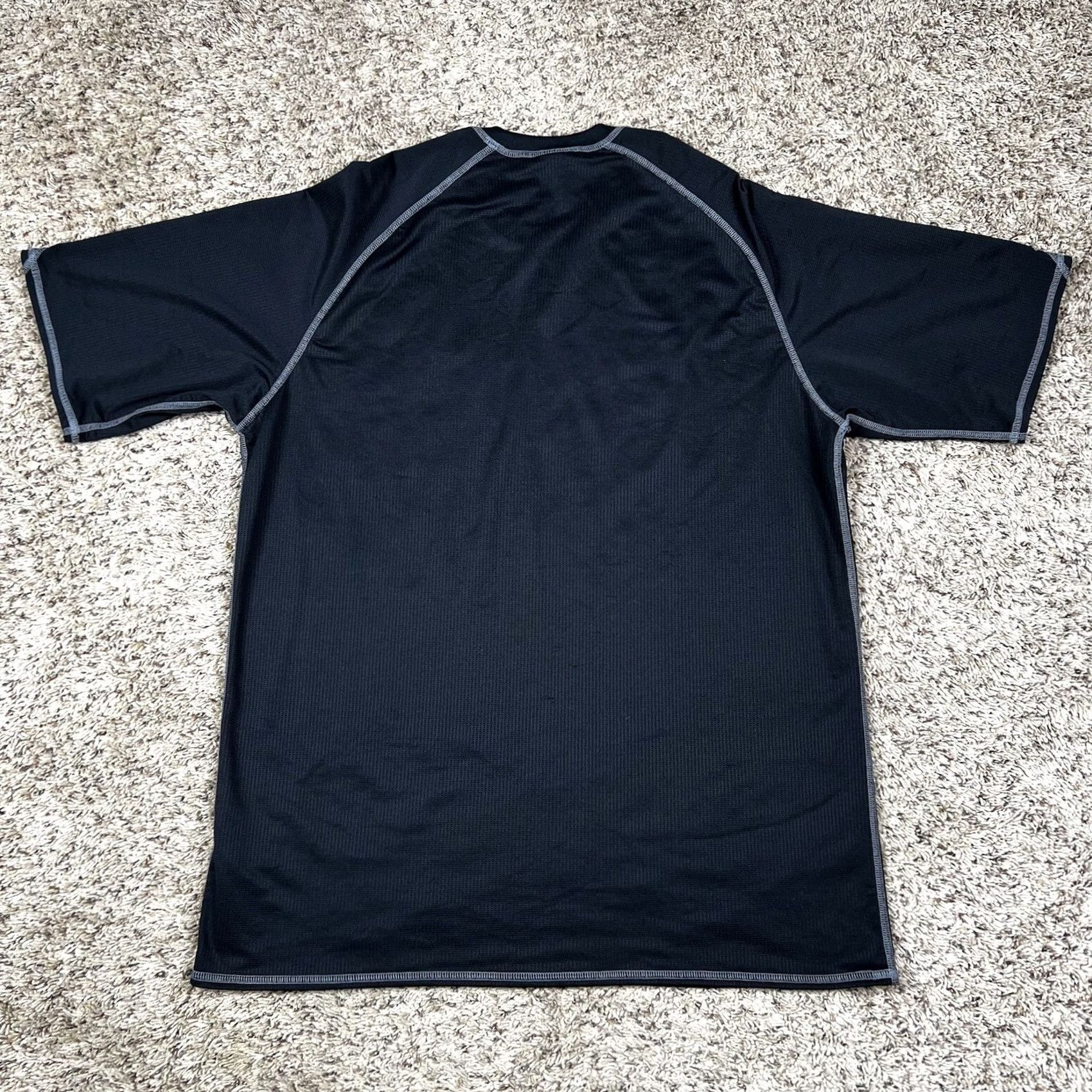 Nike VINTAGE Nike T-Shirt Men’s Large Embroidered Swoosh Logo Black Gray Cotton Jersey Short Sleeve Crew Neck Size US L / EU 52-54 / 3 - 3 Thumbnail