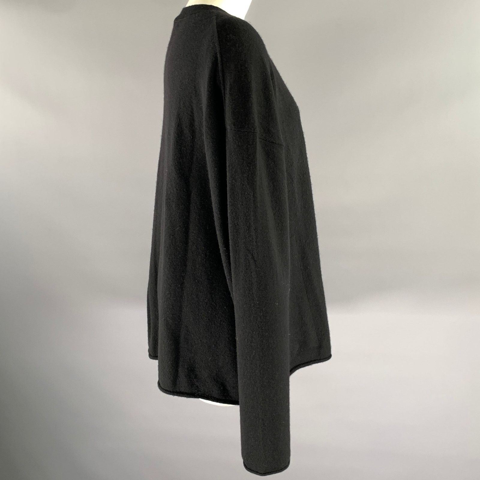 SOFIE D'HOORE SOFIE D'HOORE Size M Black Wool Cashmere Crewneck Sweater Size M / US 6-8 / IT 42-44 - 2 Thumbnail