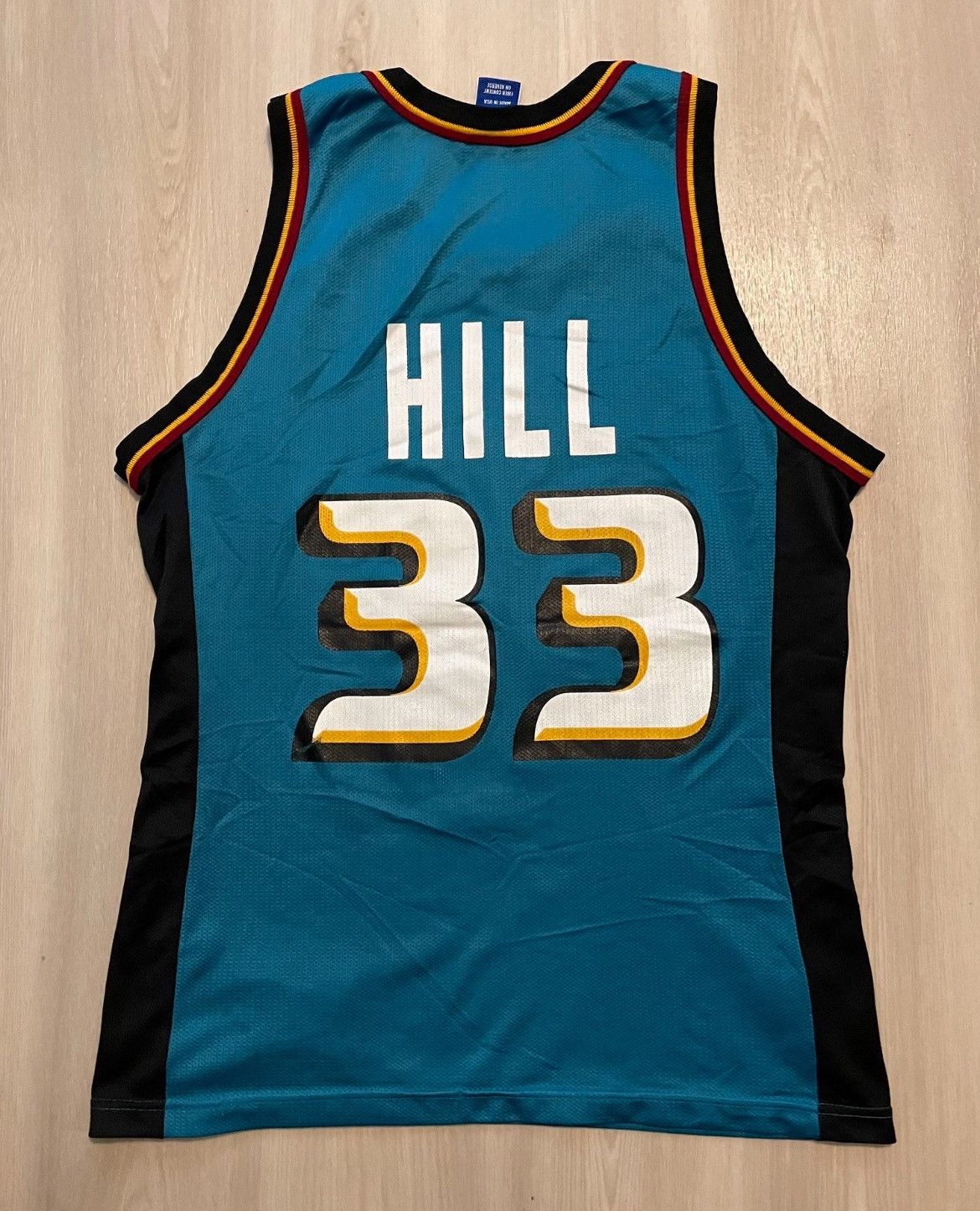 Champion × Vintage Vintage 90s Detroit Pistons Grant Hill Teal Champion Sz 40 Size US M / EU 48-50 / 2 - 3 Thumbnail