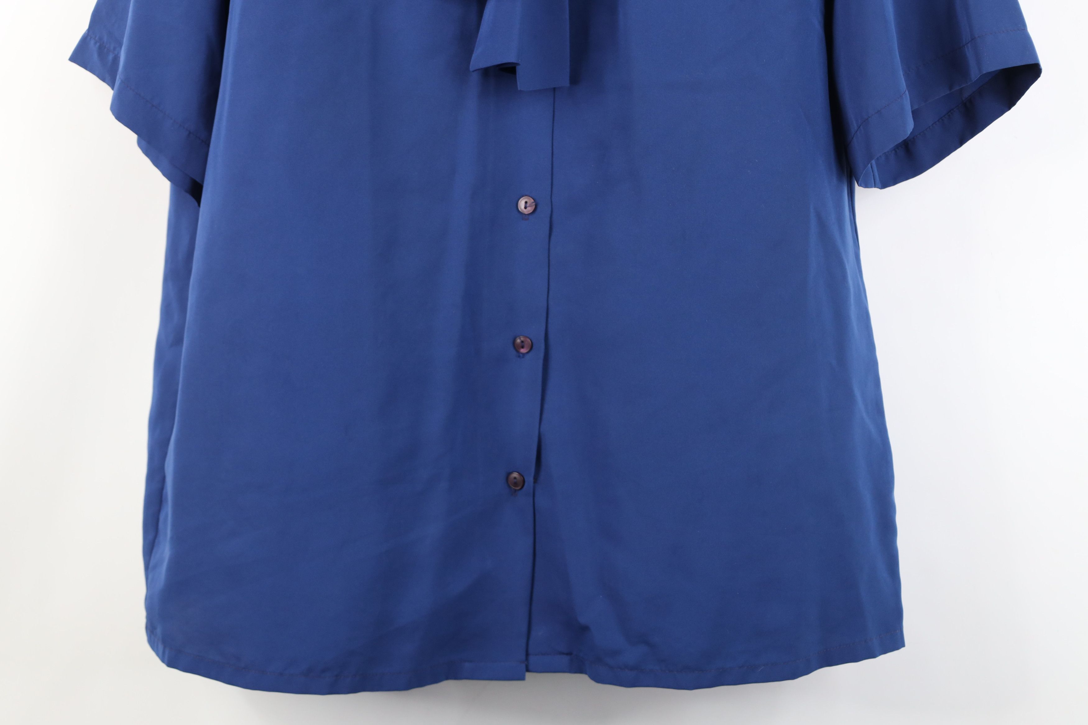 Pendleton Vintage 90s Pendleton Pussybow Short Sleeve Collared Shirt Size XXL / US 16-18 / IT 52-54 - 3 Thumbnail