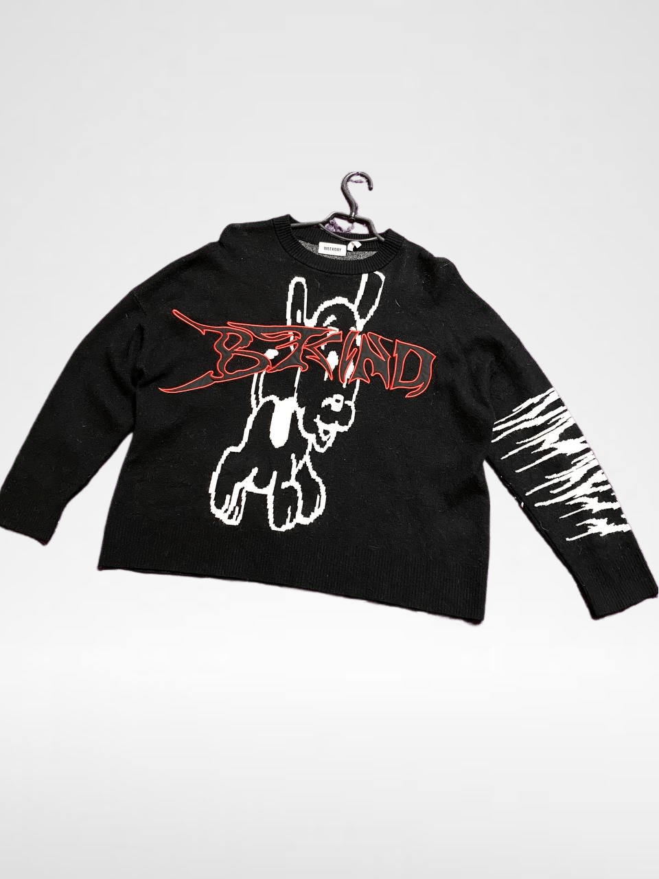 Weekday Big Print WEEKDAY Y2K Black Sweatshirt Avant-Garde Size US XS / EU 42 / 0 - 1 Thumbnail