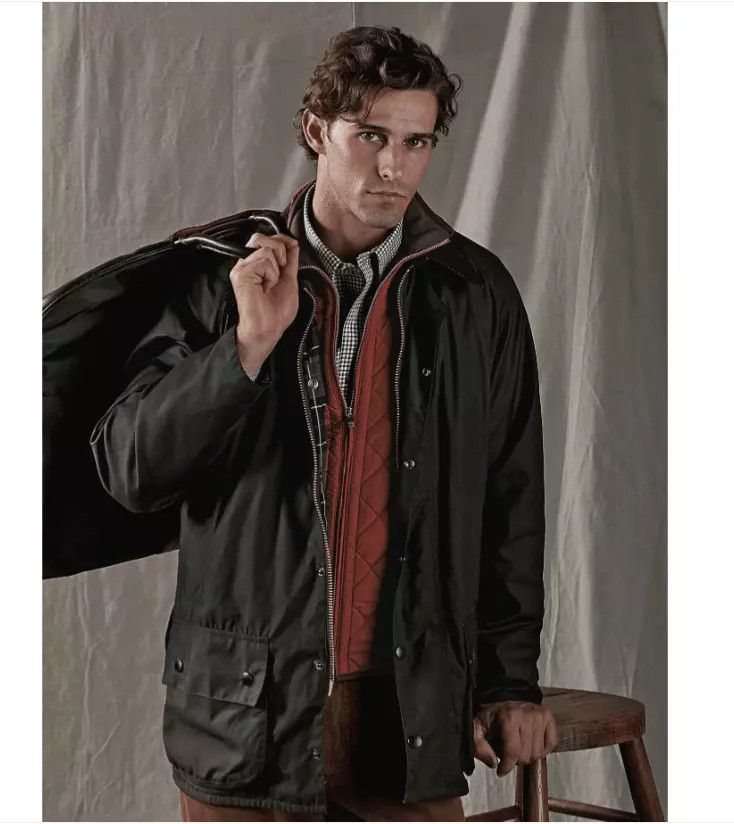 Barbour size 44 ~ Barbour Bedale Wax made in the U.K. Size US L / EU 52-54 / 3 - 4 Thumbnail