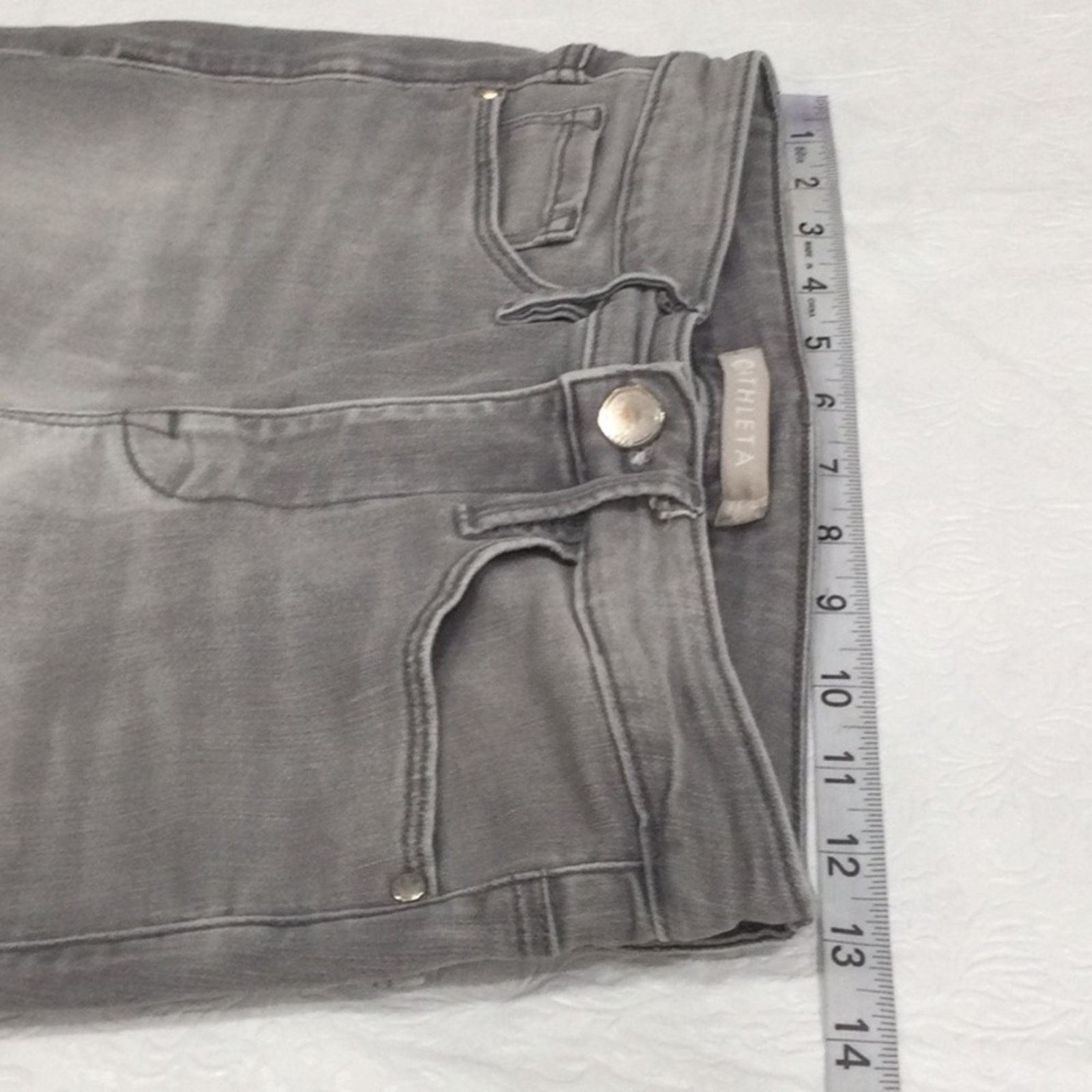 Athleta Athleta Faded Gray Mid Rise 5 Pocket Button/Zip Jegging 4 Size 27" / US 4 / IT 40 - 13 Thumbnail