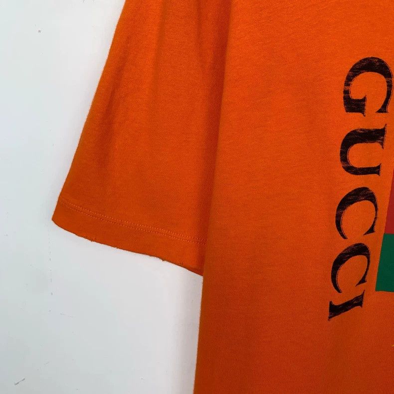 Gucci Gucci Logo letter printed round neck orange cotton short-sl Size US XL / EU 56 / 4 - 4 Thumbnail