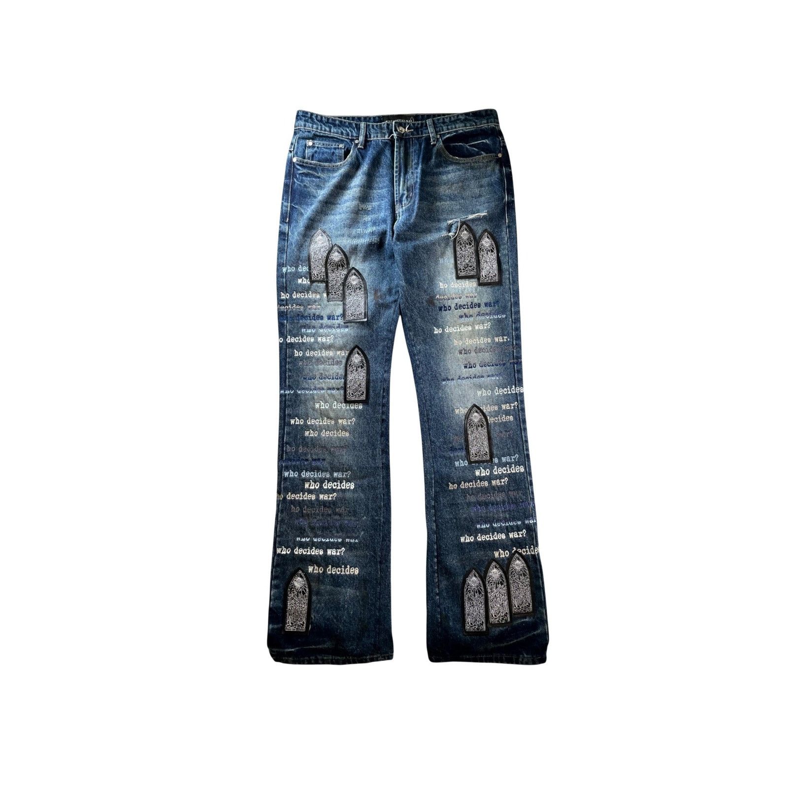 Who Decides War Who Decides War "Scripture" Dark Wash Jeans Size US 34 / EU 50 - 1 Thumbnail