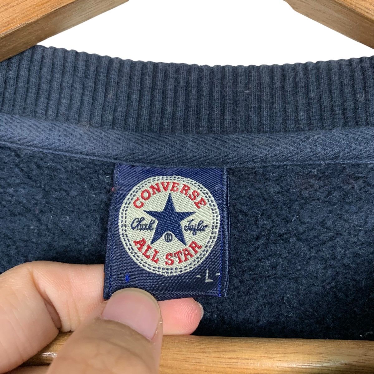 Converse CONVERSE Big Logo Crewneck Sweatshirt #1631-C73 Size US L / EU 52-54 / 3 - 9 Thumbnail