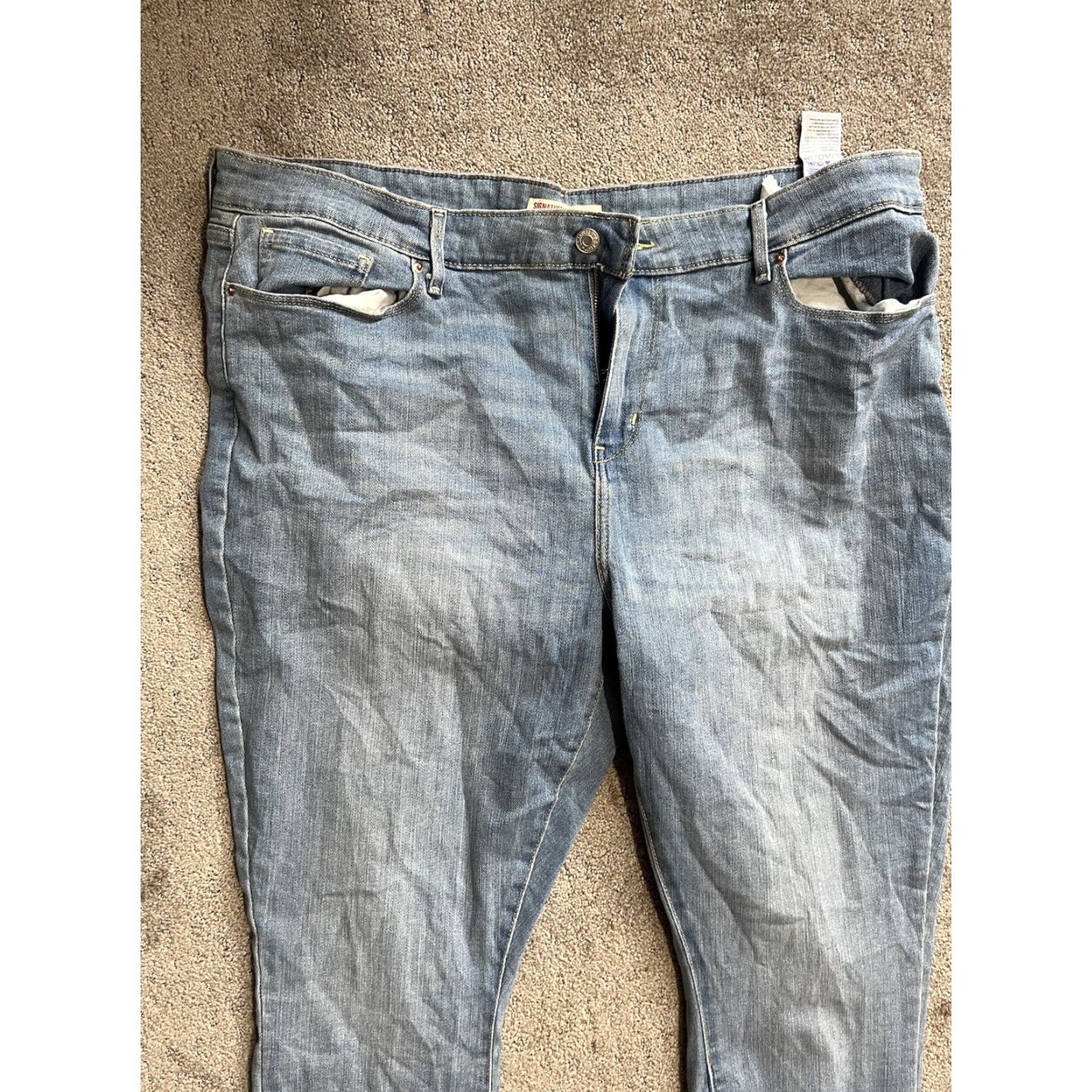 Vintage Women's Levi Strauss Signature Mid-Rise Skinny Jeans 20M 35x30 Size 42" / US 20 - 4 Thumbnail