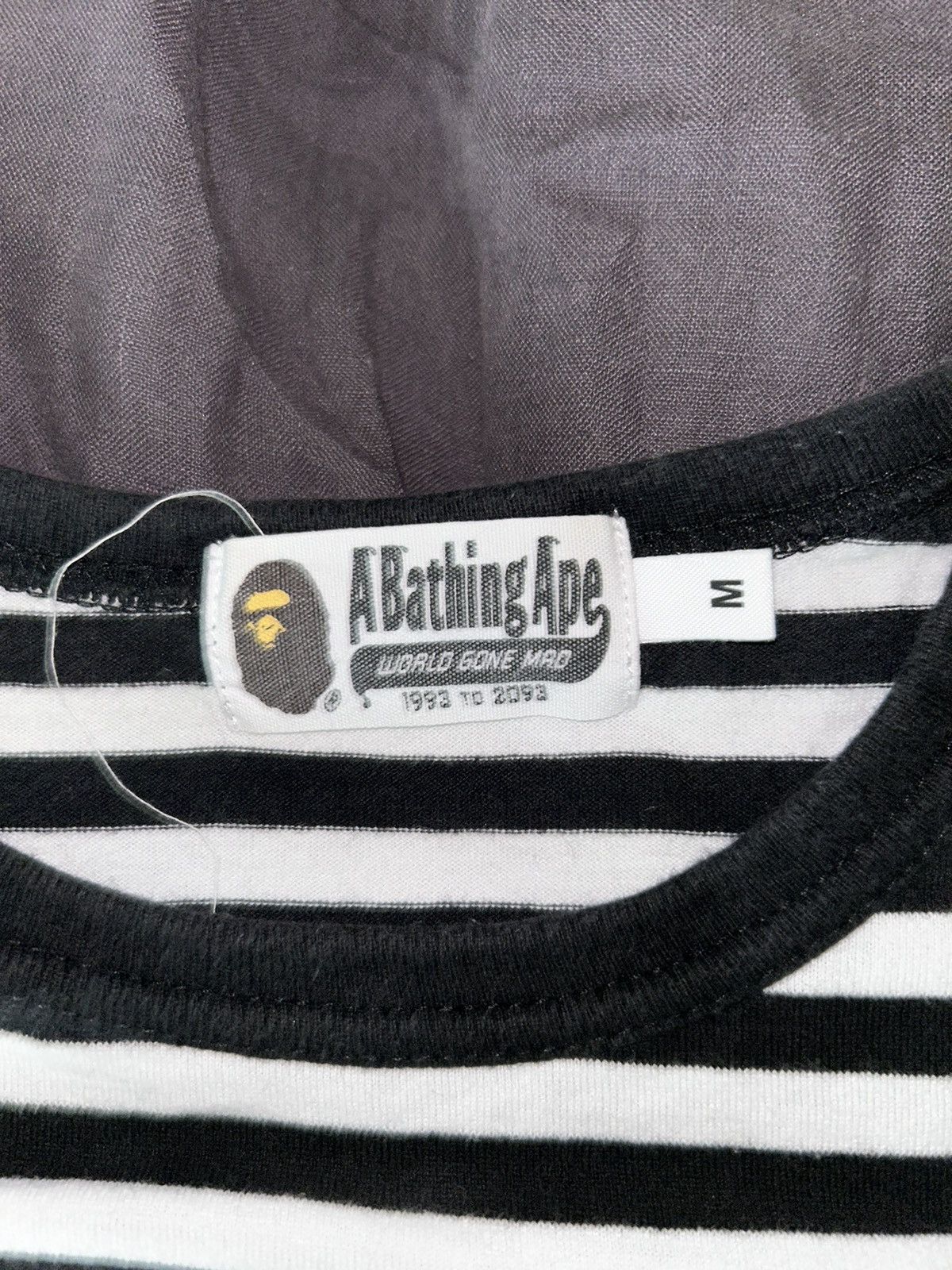 Bape One Point Striped Tee Size US M / EU 48-50 / 2 - 2 Thumbnail