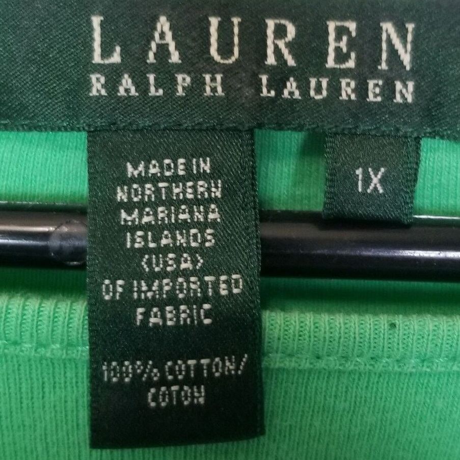 Lauren Ralph Lauren Lauren Ralph Lauren Kelly Green Top Plus Size 1X Stretch Size XL / US 12-14 / IT 48-50 - 7 Thumbnail