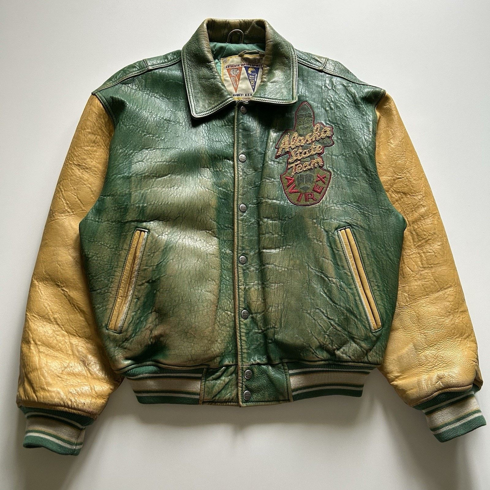 Avirex × Vintage Vintage 90s Avirex Alaskan Wild Bears Leather Jacket Large Size US L / EU 52-54 / 3 - 3 Thumbnail