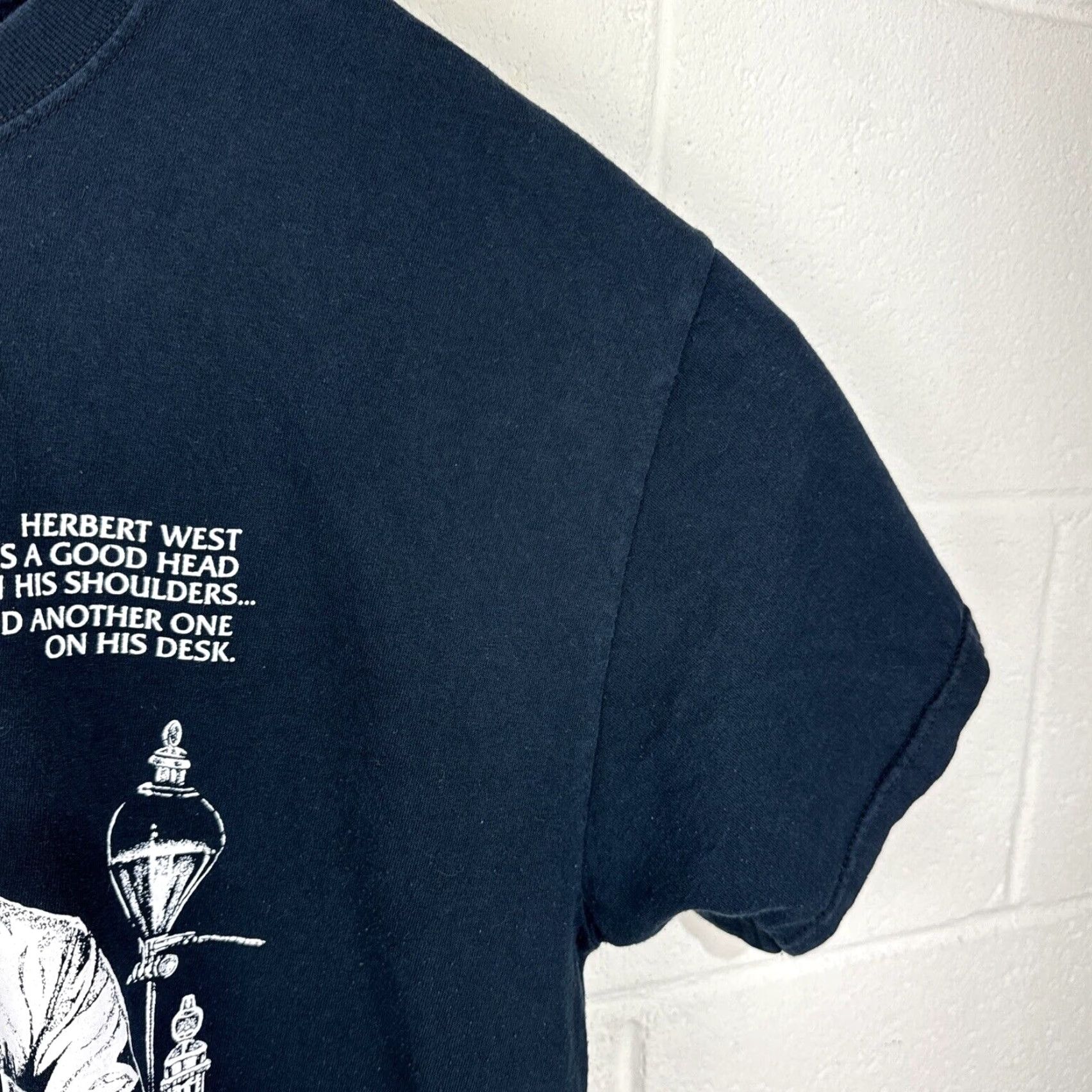 Fruit Of The Loom VINTAGE HP Lovecraft Re-Animator T-Shirt XL Black Horror 90s Movie Mens Size US XL / EU 56 / 4 - 6 Thumbnail