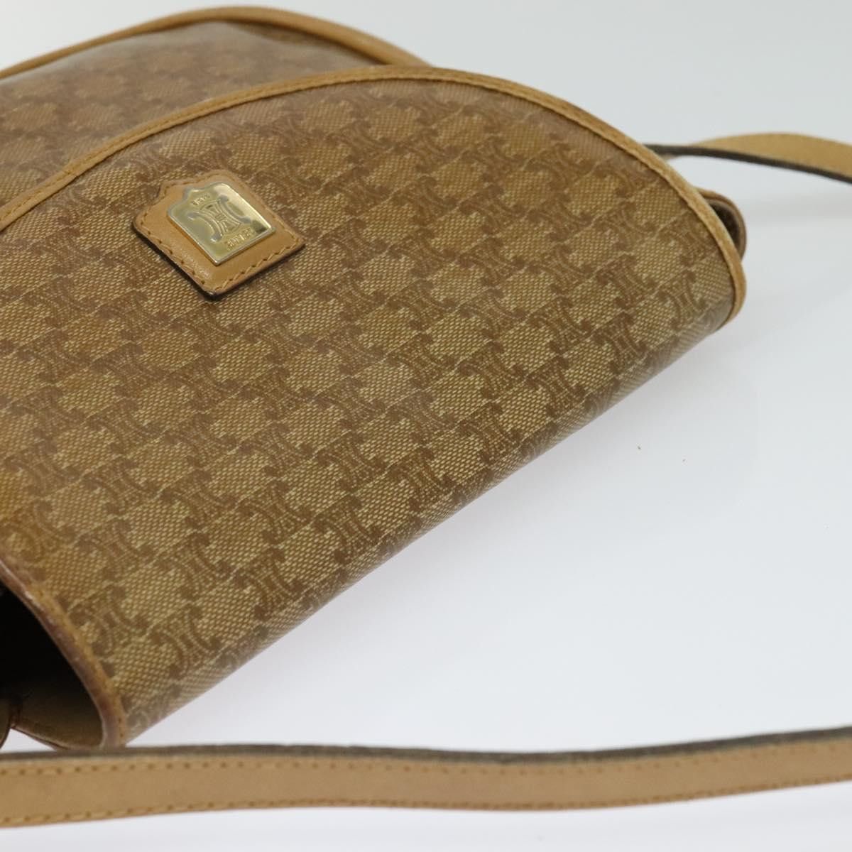 Celine CELINE Macadam Canvas Shoulder Bag Beige Gold Size ONE SIZE - 6 Thumbnail