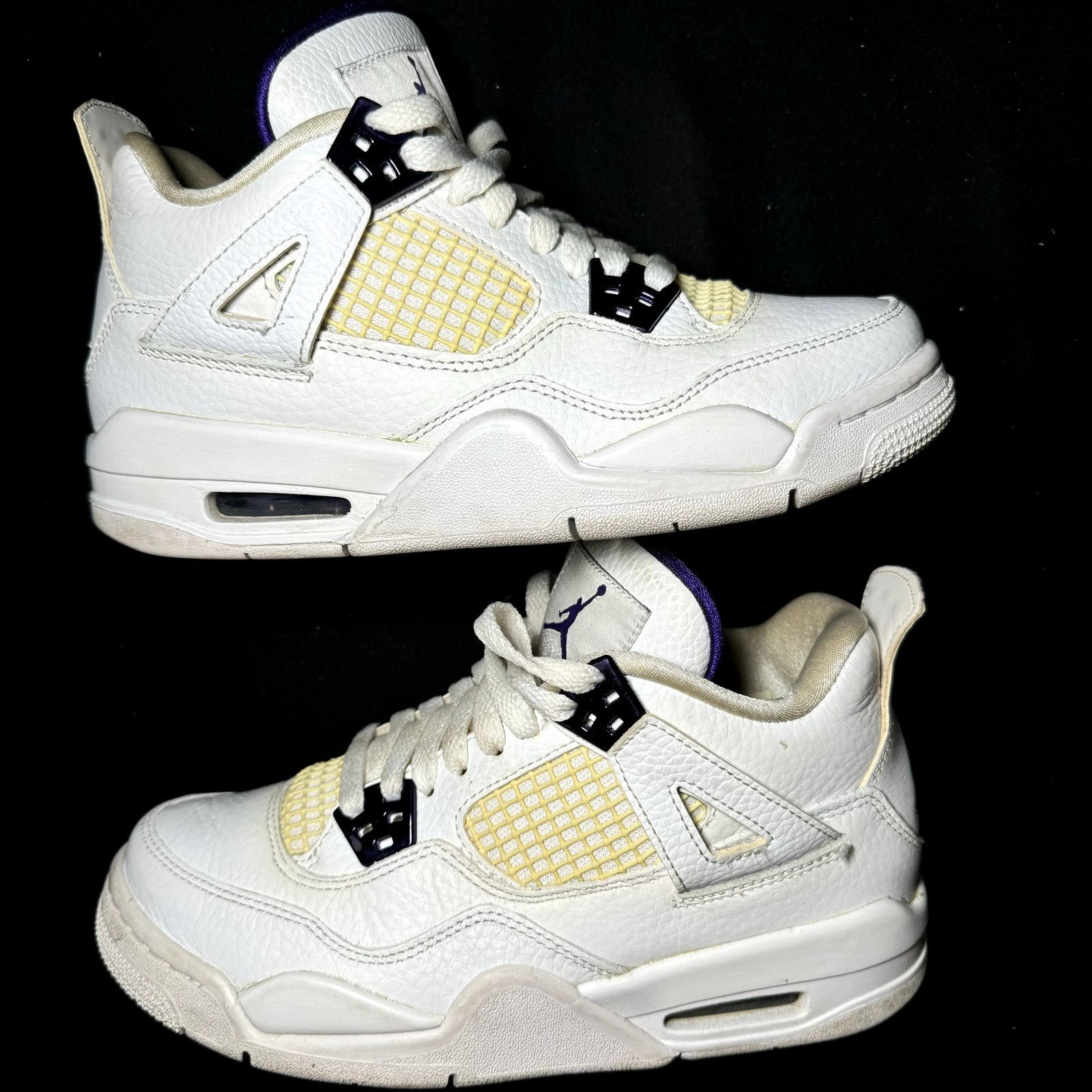 Jordan Brand × Nike Size 5 - Air Jordan 4 Retro GS Purple Metallic Men's Shoes Size US 5 / EU 37 - 2 Thumbnail