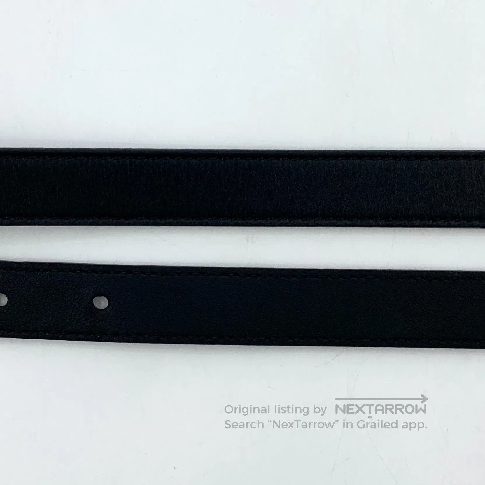 Gucci Guicci Black Double G Smooth Buckle Belt| Size ONE SIZE - 6 Thumbnail