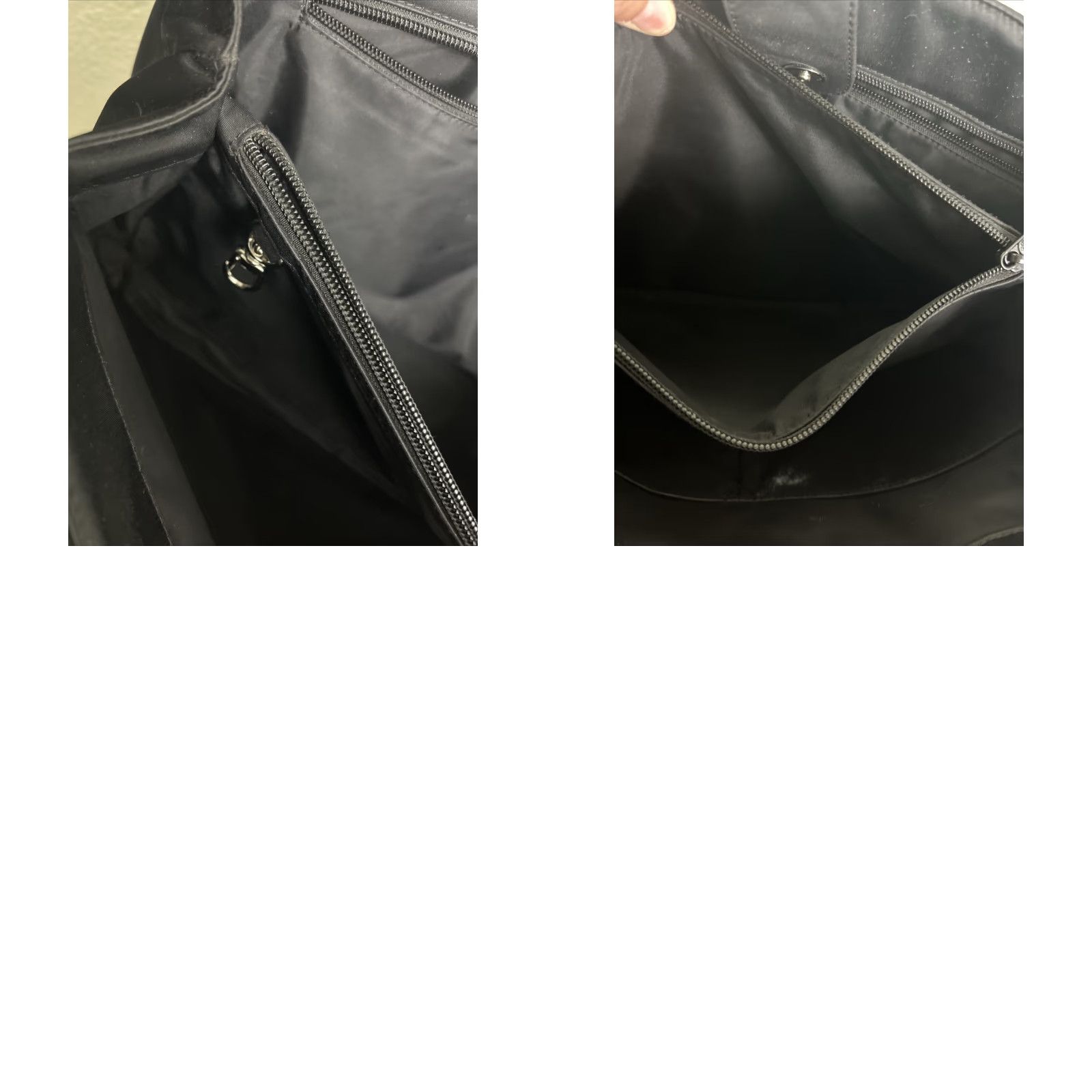 VINTAGE Kate Spade Black Tote Bag Double Handles Polyester 15x10.5x5.5 Womens Tote Bag
