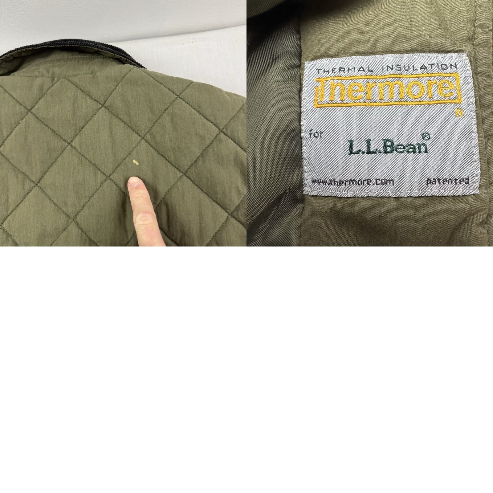 Vintage LL Bean Quilted Thermore Barn Jacket Corduroy Collar Snap Up Womens Small Green Quilted Jacket Womens Small Size S / US 4 / IT 40 - 10 Thumbnail