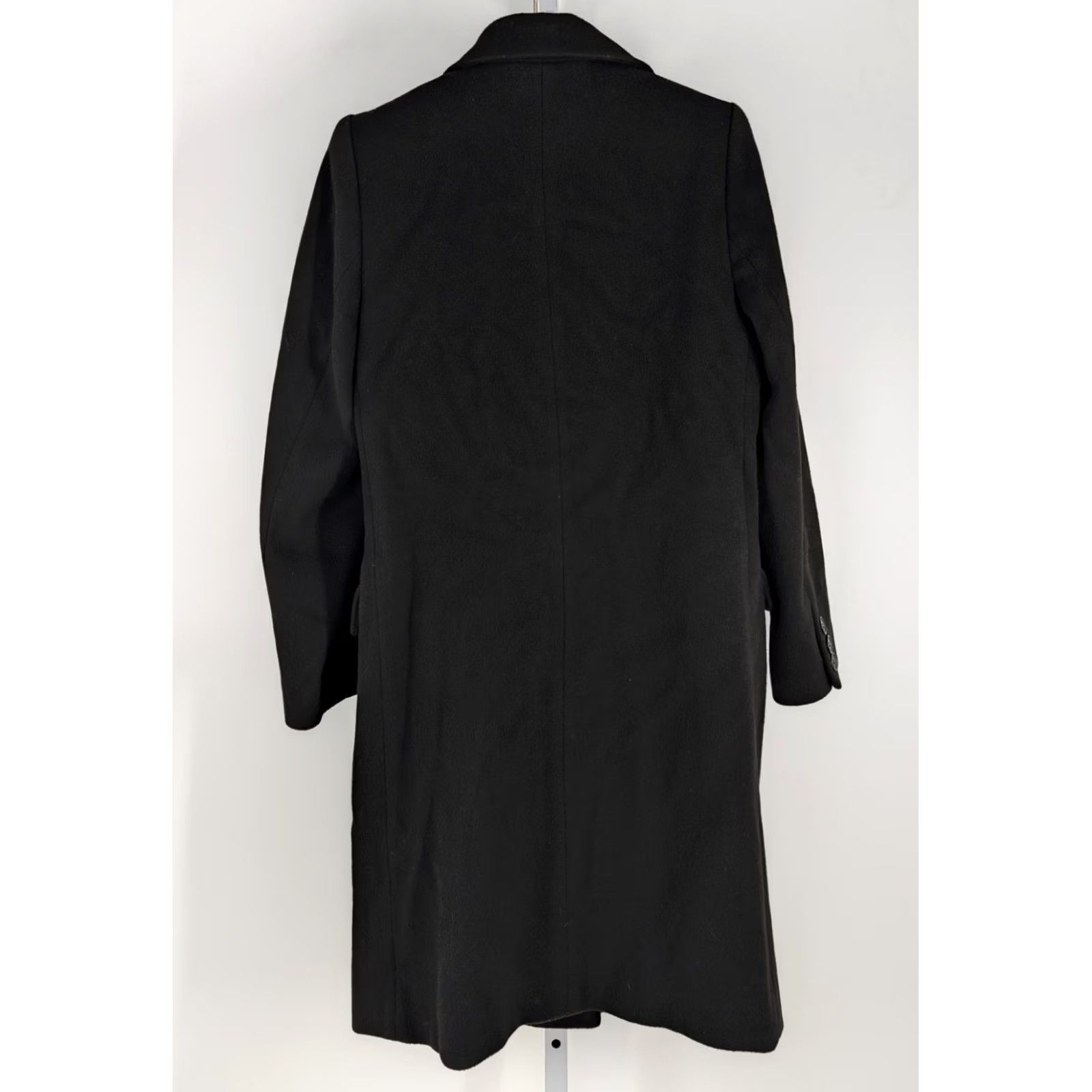 Halston VINTAGE Halston Coat Womens 4 Black Wool Fleece Classic Parka Peacoat USA 70s 80s Size S / US 4 / IT 40 - 3 Thumbnail