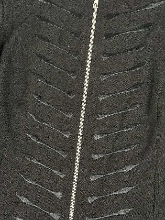 John Richmond 2000S Richmond Black Nylon Signature Minimalist Jacket Size M / US 6-8 / IT 42-44 - 8 Thumbnail