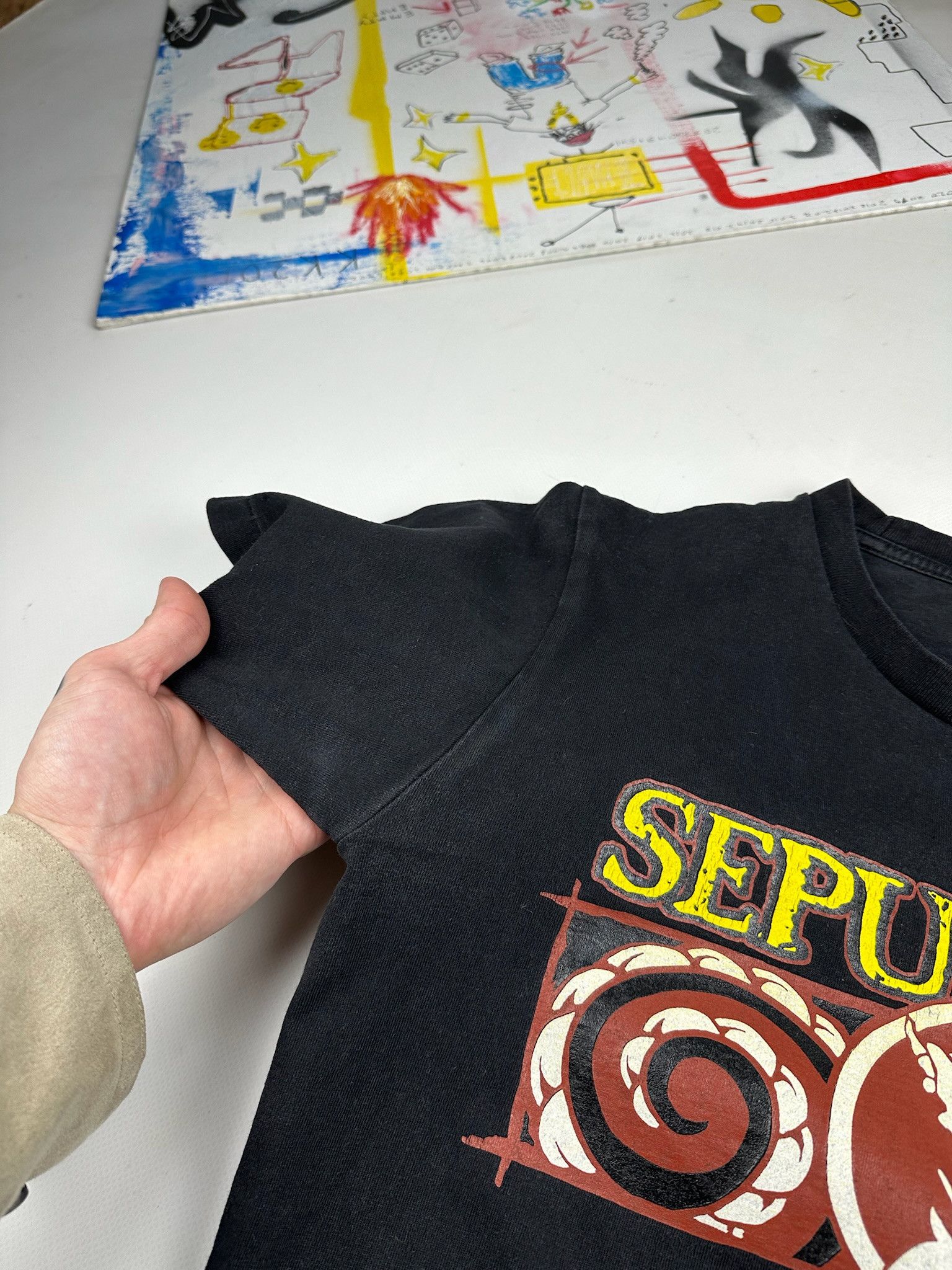 Vintage Vintag 90s Sepultura Tshirt groove trash death metal pantera Size US M / EU 48-50 / 2 - 10 Thumbnail