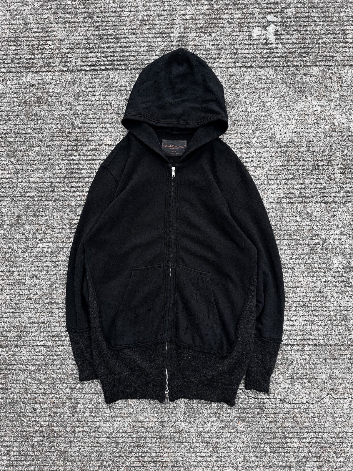 Undercover Undercover AW04 Reconstructed Damaged Hoodie Parka Size US M / EU 48-50 / 2 - 3 Thumbnail