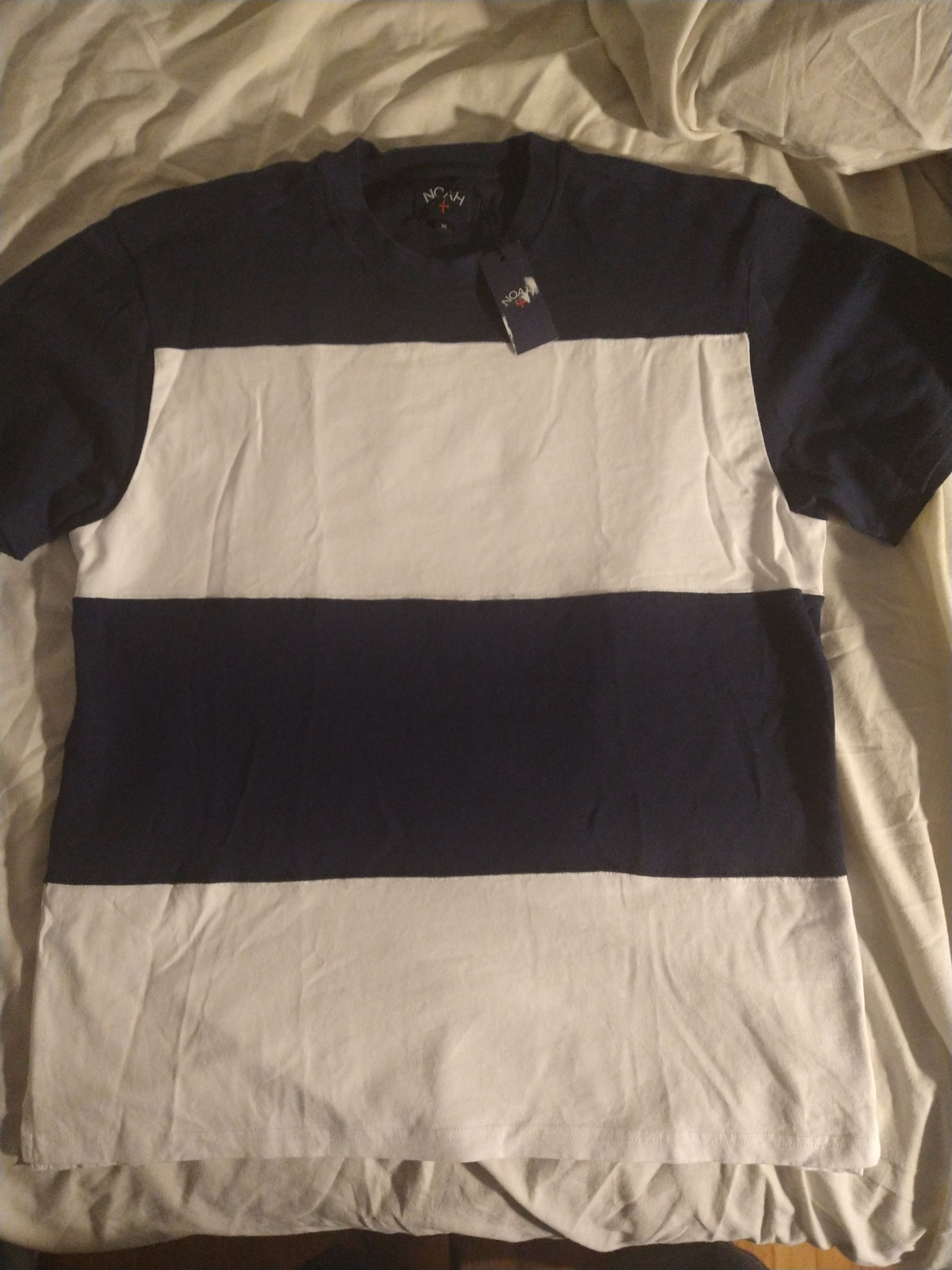 Noah Navy and White Stripe T-Shirt Size US M / EU 48-50 / 2 - 1 Thumbnail
