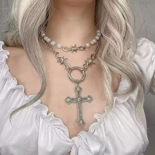 Jewelry Matsuoka x Miki Cross Gothic Punk Style Necklace Chain Size ONE SIZE - 5 Thumbnail