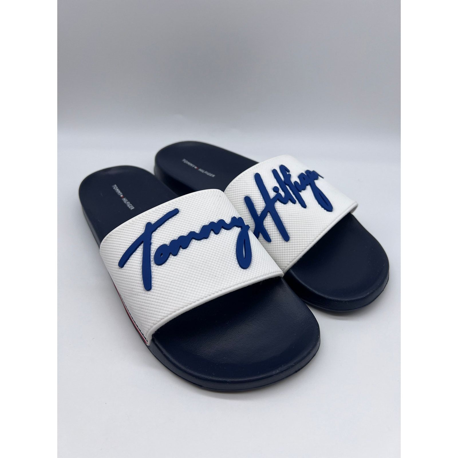 Tommy Hilfiger Tommy Hilfiger Men's Blue White Slide Sandal Slipper Size 11 Size US 11 / EU 44 - 1 Thumbnail