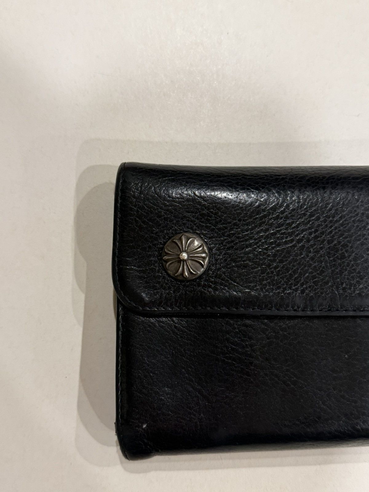 Chrome Hearts Chrome Hearts Wave Wallet Silver Cross Balls Black Leather Size ONE SIZE - 3 Thumbnail