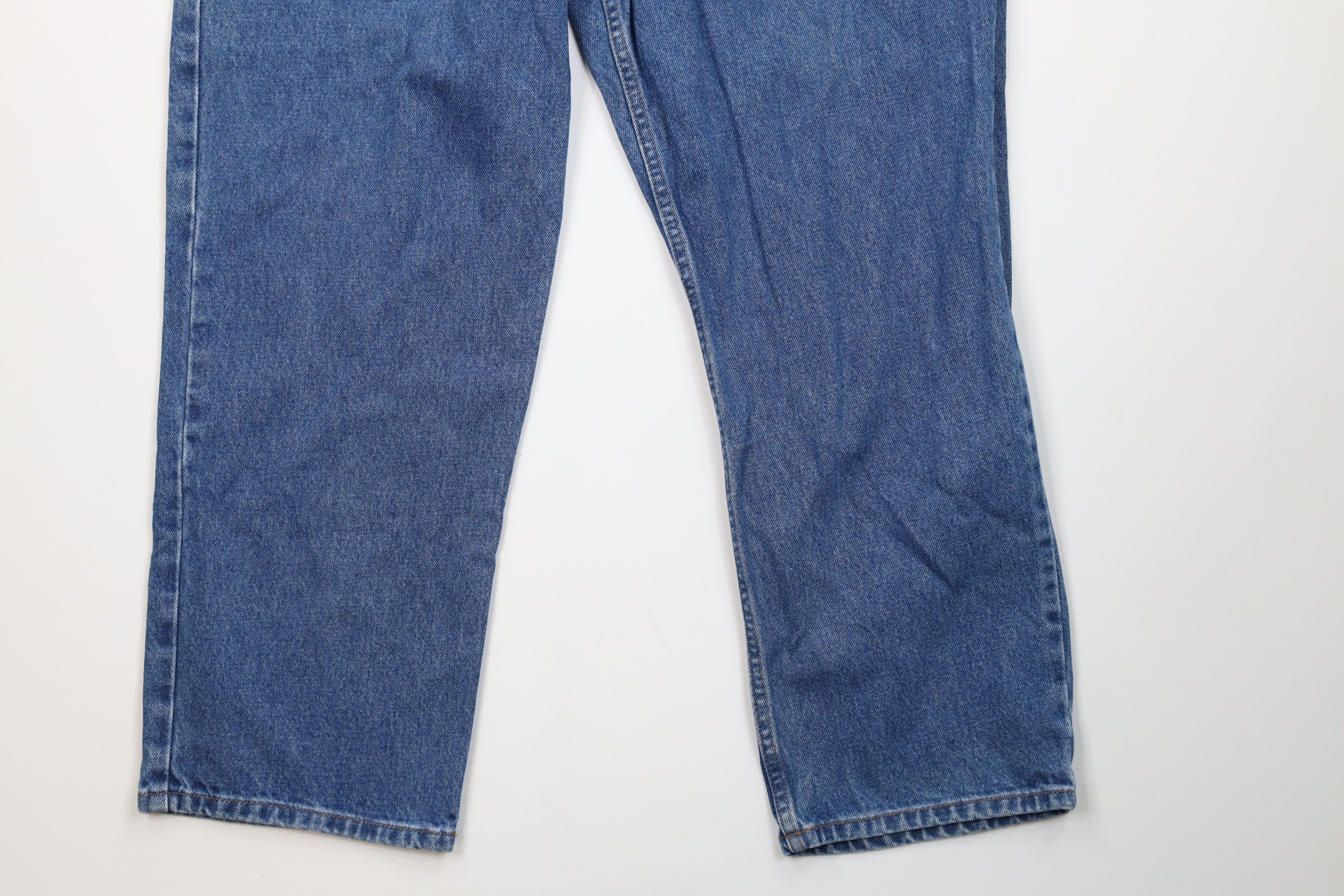 L.L. Bean Vintage LL Bean Waist Wide Leg Denim Jeans Blue Cotton Size US 38 / EU 54 - 4 Thumbnail