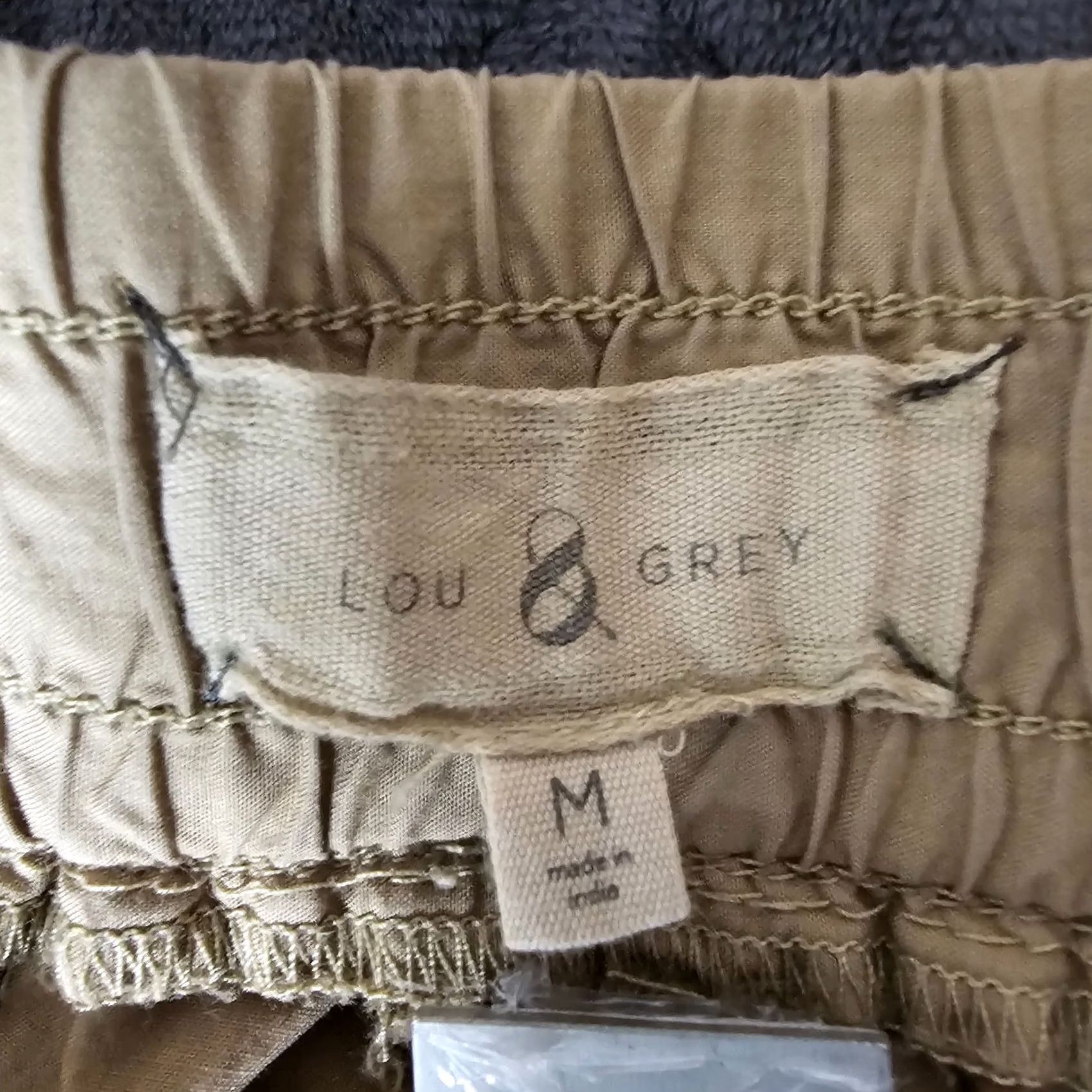 Lou & Grey Lou & Grey Women Chino Shorts Drawstring Waist Beige Sateen M Regular Casual Size 32" / US 10 / IT 46 - 2 Thumbnail