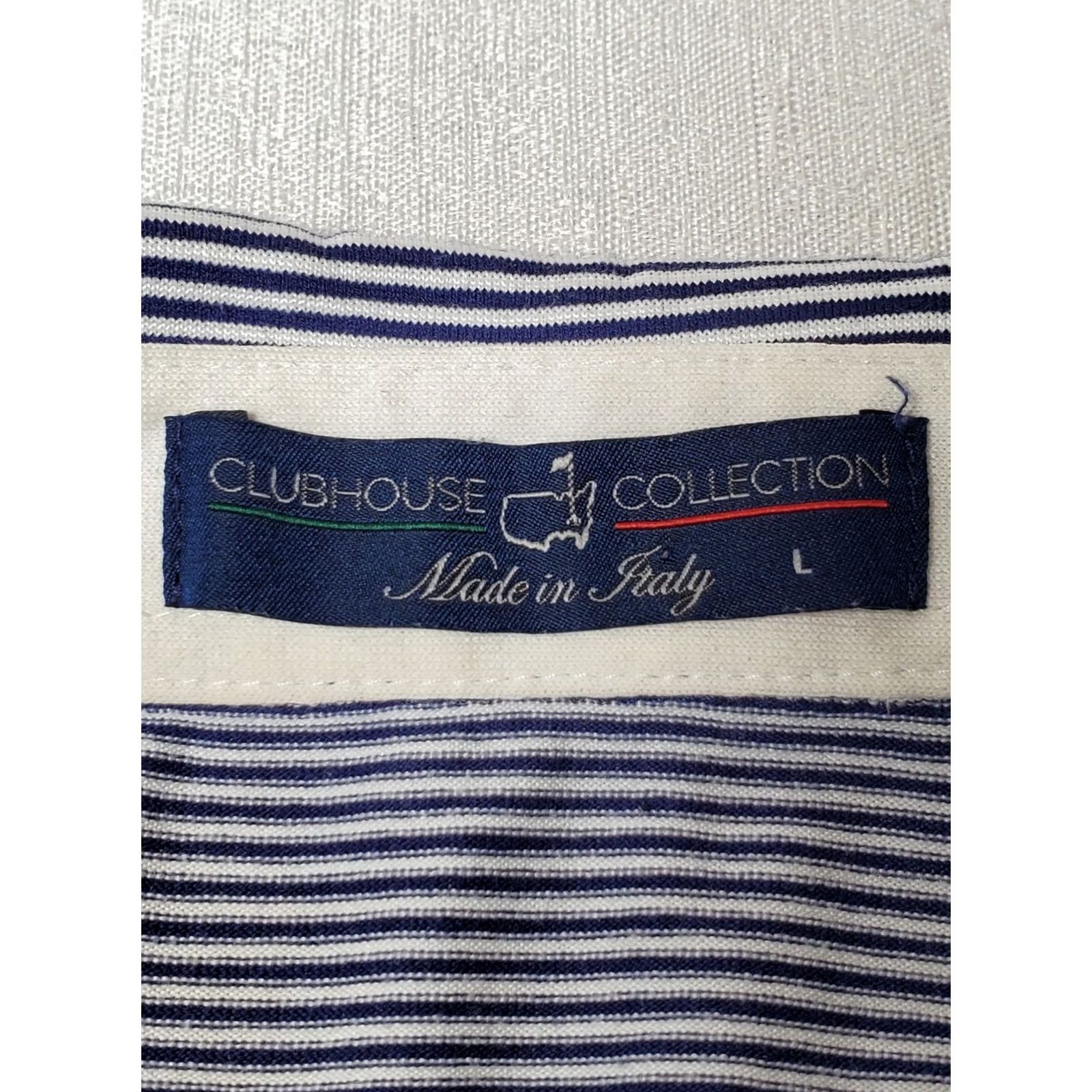 Vintage VINTAGE Masters Clubhouse Collection Tight Stripe Performance Golf Shirt Italy Men's L Size US L / EU 52-54 / 3 - 5 Thumbnail