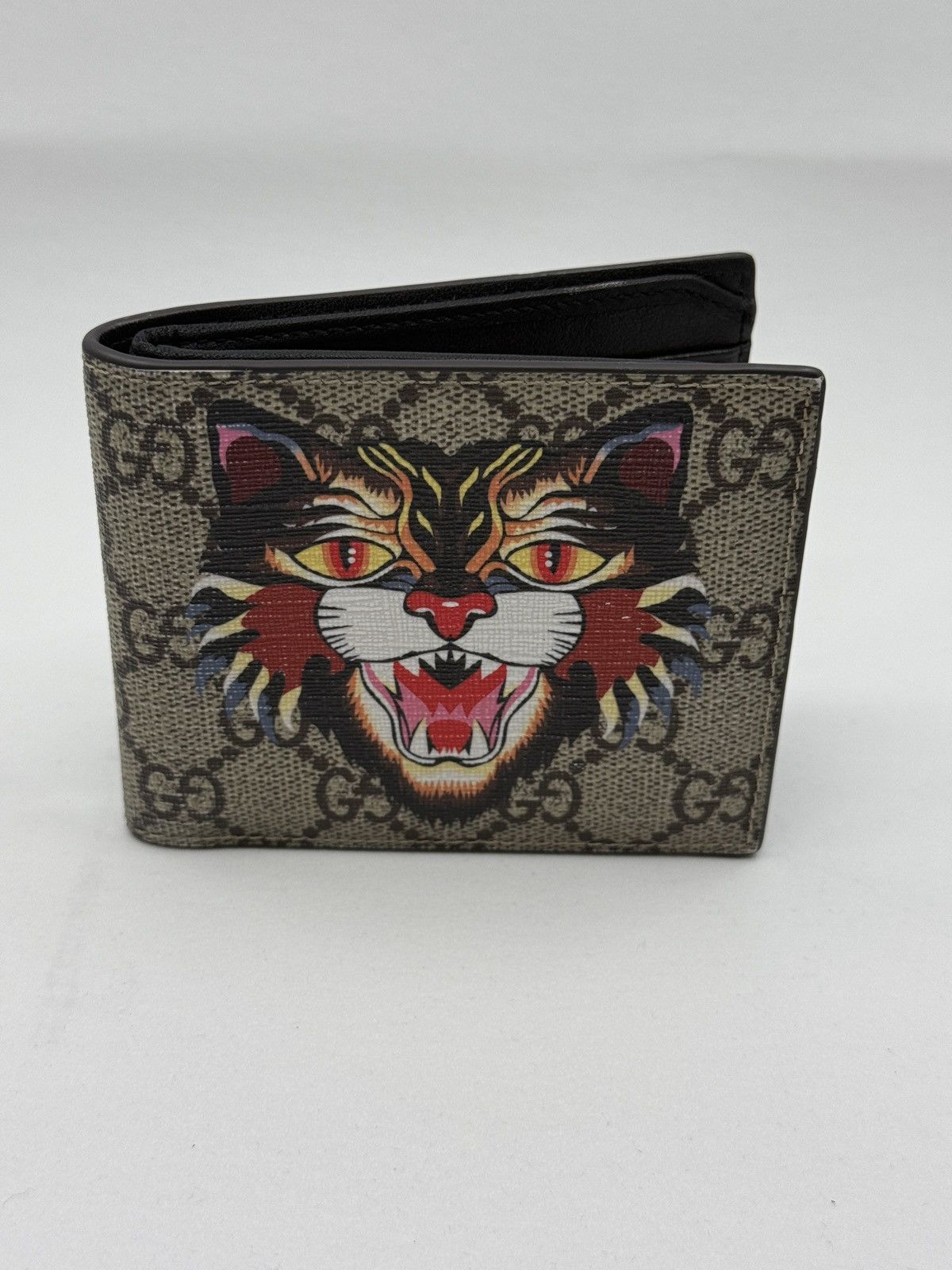 Gucci Gucci GG Supreme Angry Cat Beige Wallet Size ONE SIZE - 1 Thumbnail
