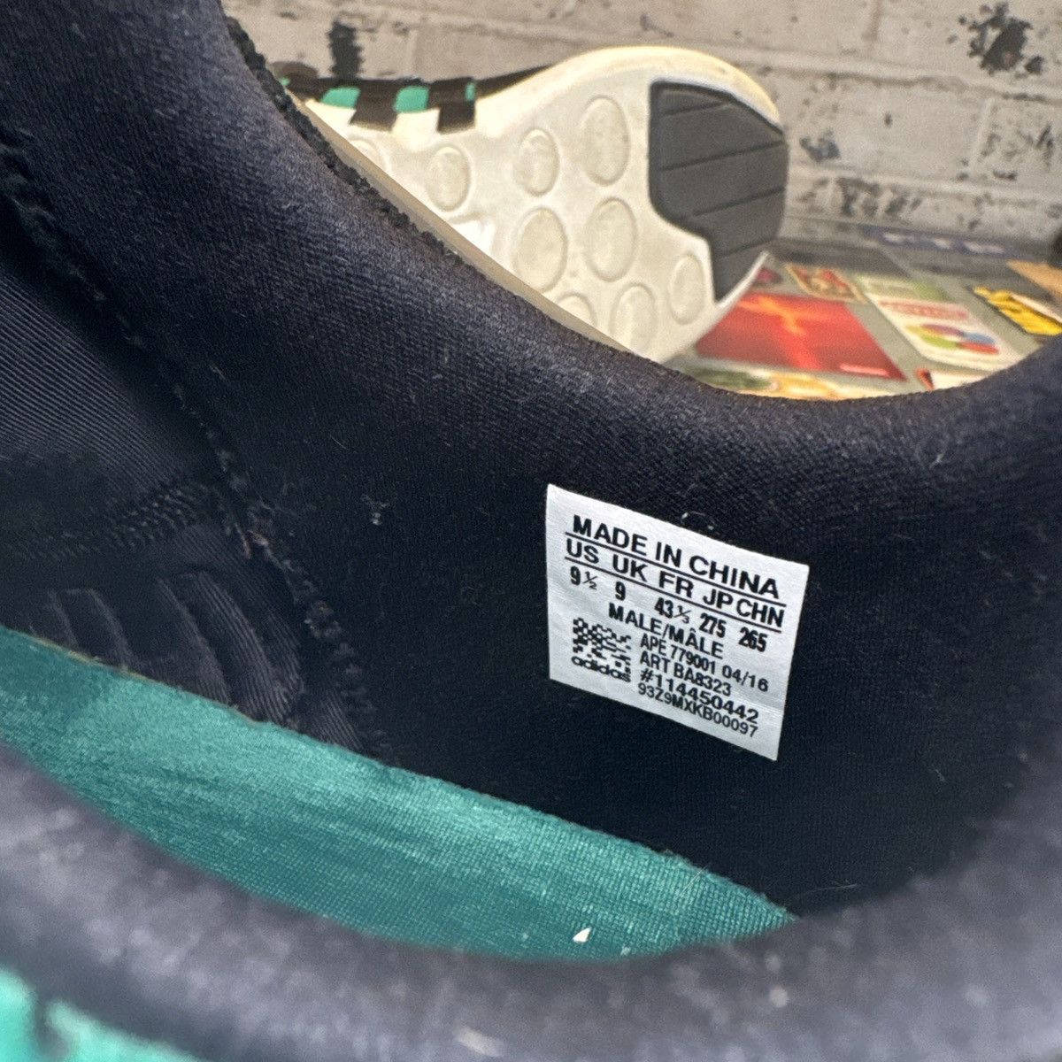 Adidas Adidas EQT Support ADV Core Black Sub Green BA8323 Sz 9.5 Size US 9.5 / EU 42-43 - 6 Thumbnail
