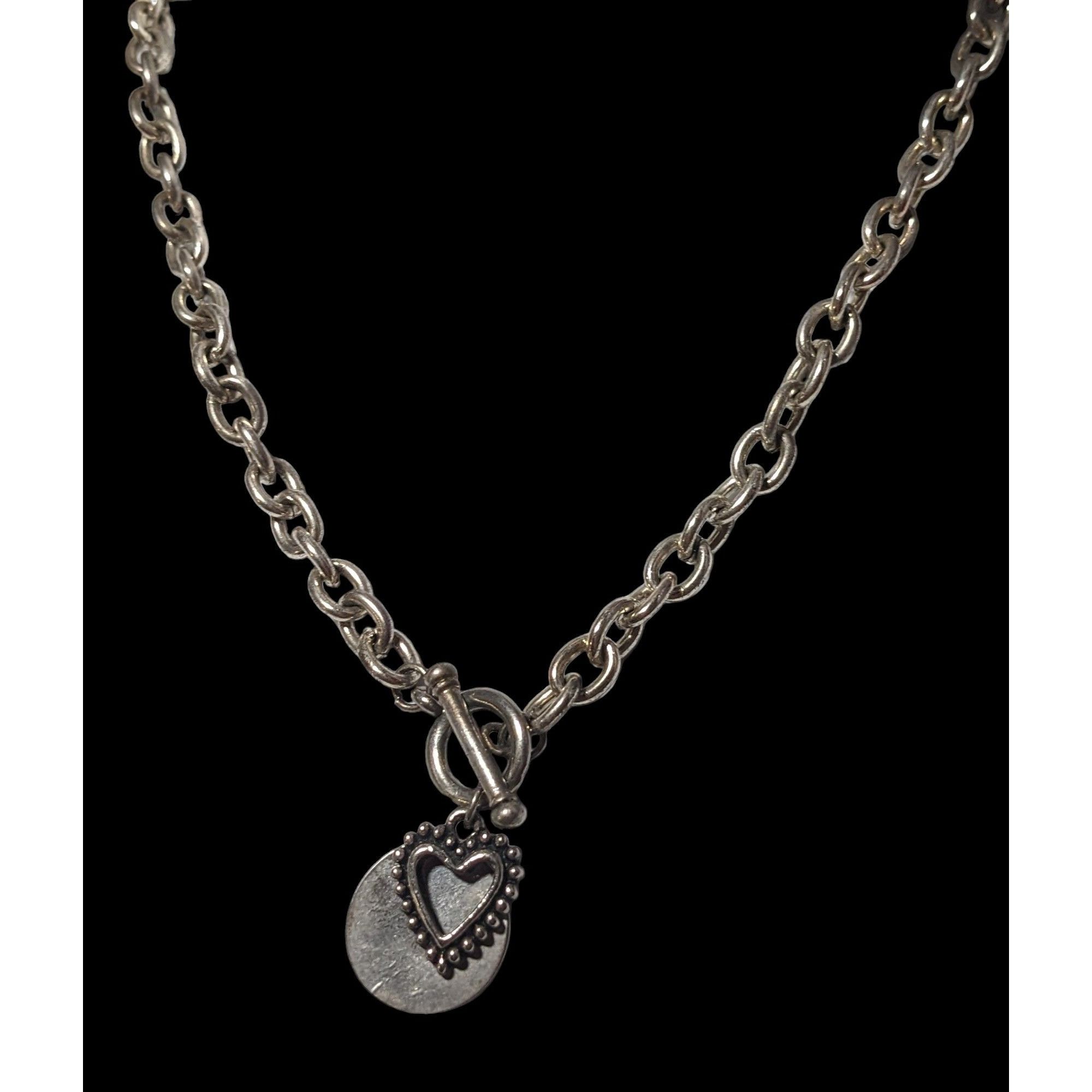 Other Silver Open Heart Pendant Toggle Necklace Size ONE SIZE - 3 Thumbnail