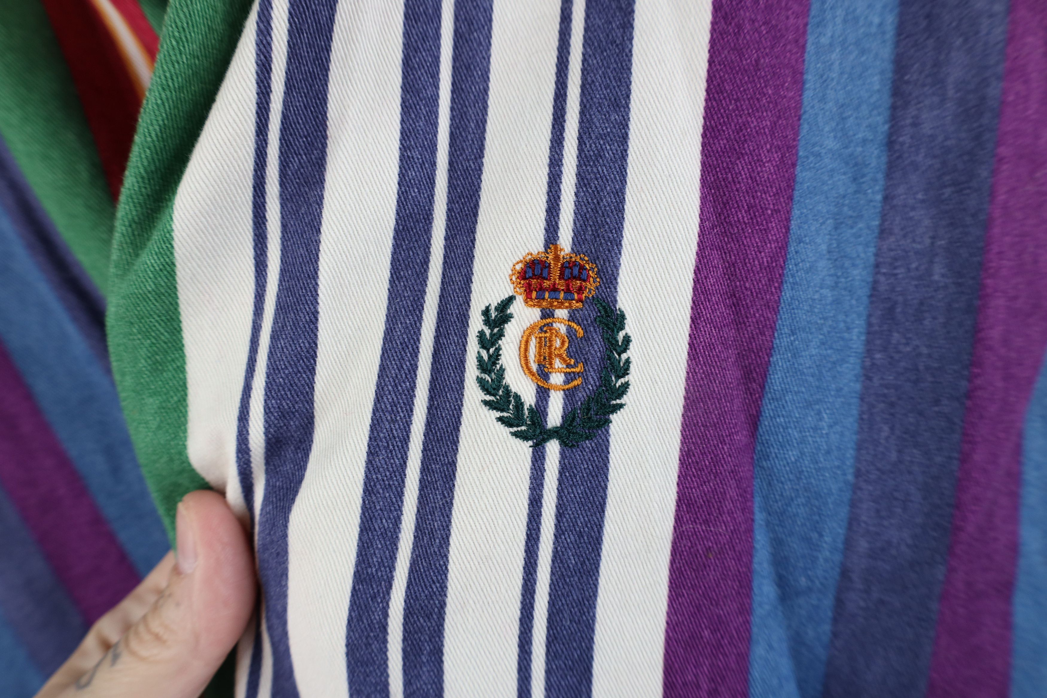 Polo Ralph Lauren Vtg 90s Chaps Ralph Lauren Crest Denim Button Down Shirt Size US L / EU 52-54 / 3 - 4 Thumbnail
