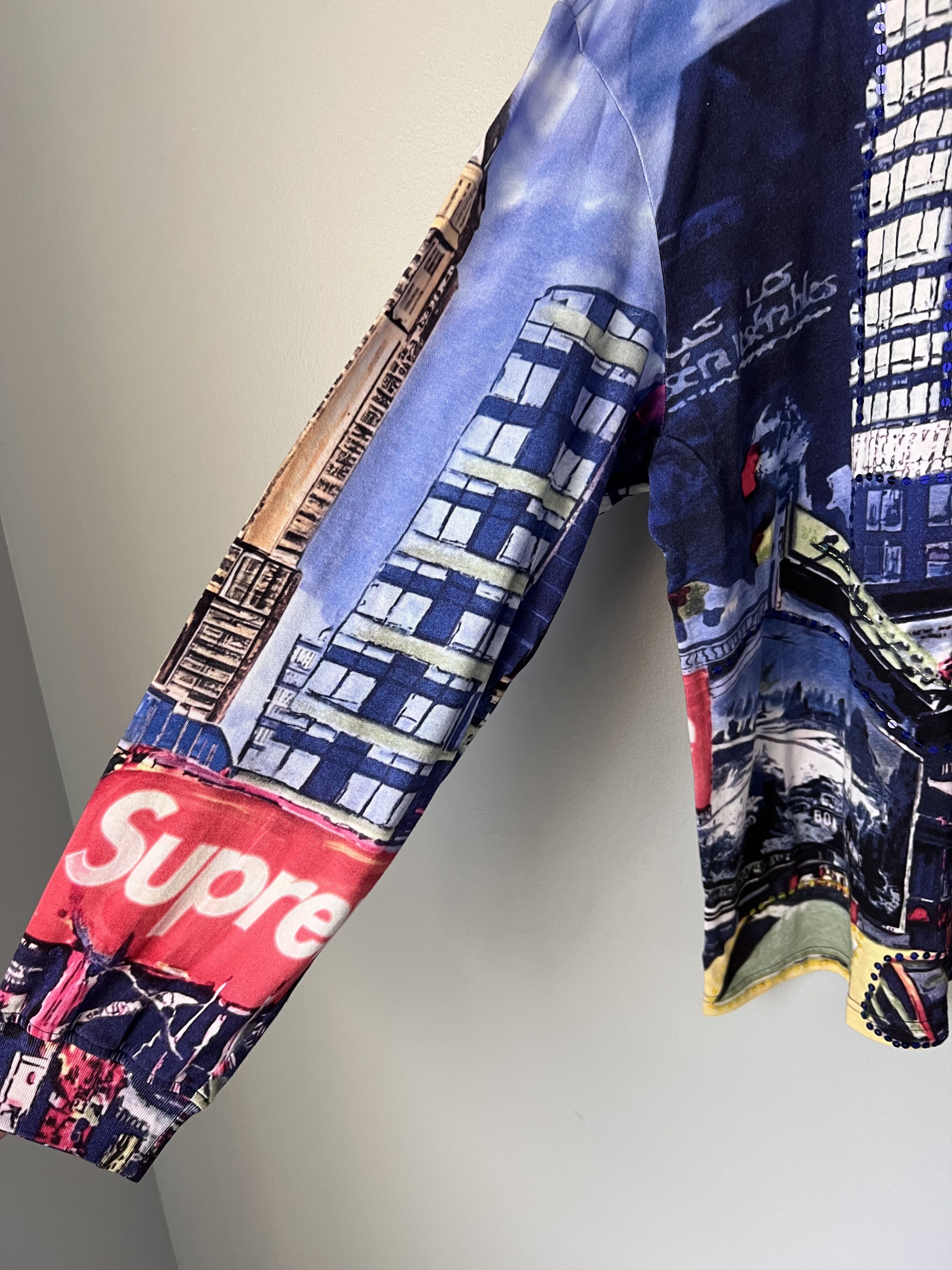 Supreme Supreme Skyline Sequin Long Sleeve Top in Day Blue Size US L / EU 52-54 / 3 - 4 Thumbnail