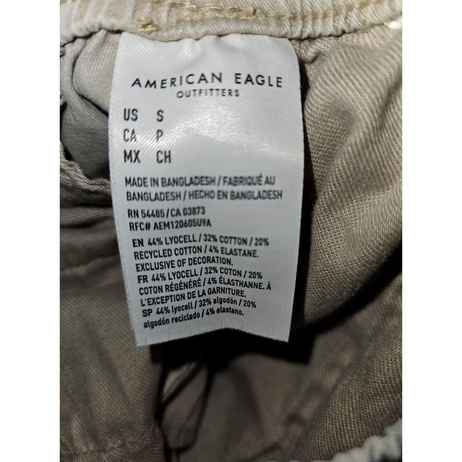 Vintage VINTAGE? No. American Eagle Pants Mens Small Beige Flex Joggers Elastic Waist Drawstring Size US 29 - 3 Thumbnail