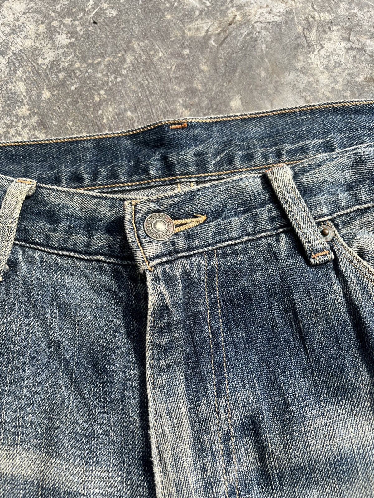 Hysteric Glamour × Levi's × Vintage Baggy 553 Selvadge Levis Blue Washed Denim Size US 34 / EU 50 - 10 Thumbnail