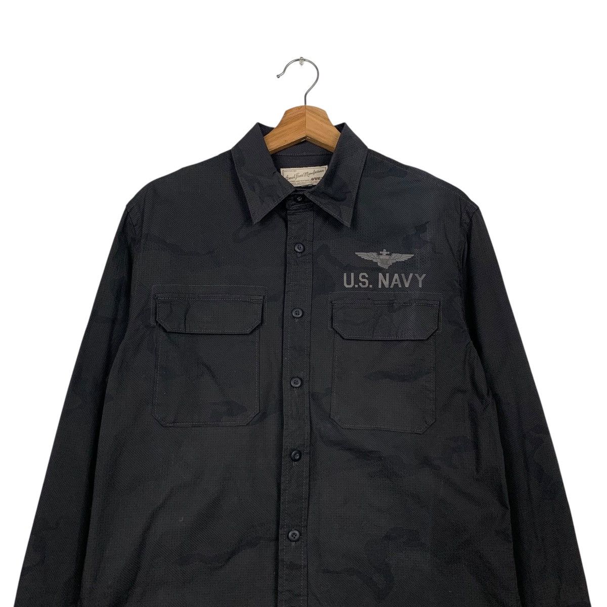 Avirex AVIREX US NAVY Long Sleeve Button Up Shirt #2183-C97 Size US M / EU 48-50 / 2 - 2 Thumbnail