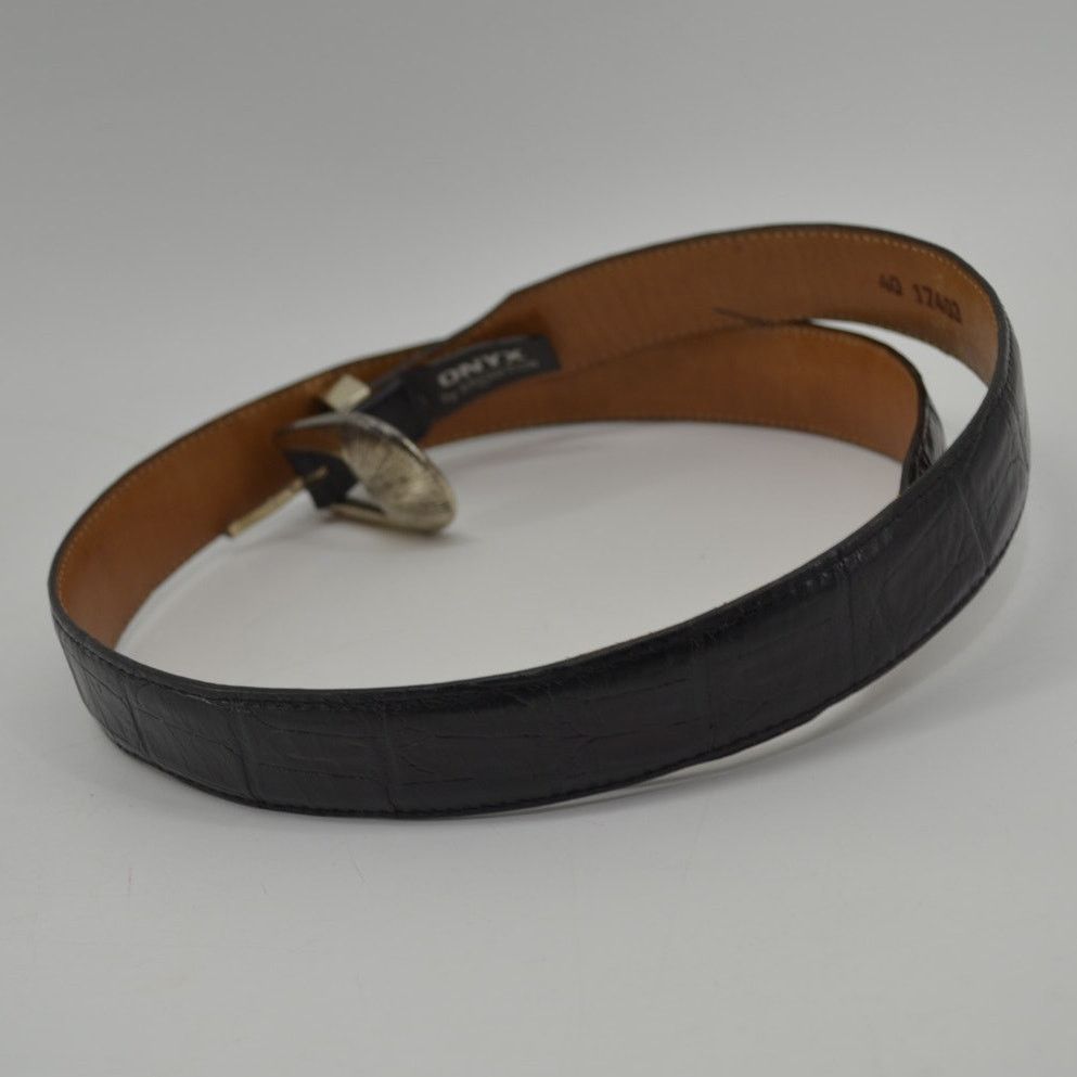 Brighton Brighton Mens Leather Belt USA Croc Embossed Dress Causal 40 Size 40 - 8 Thumbnail