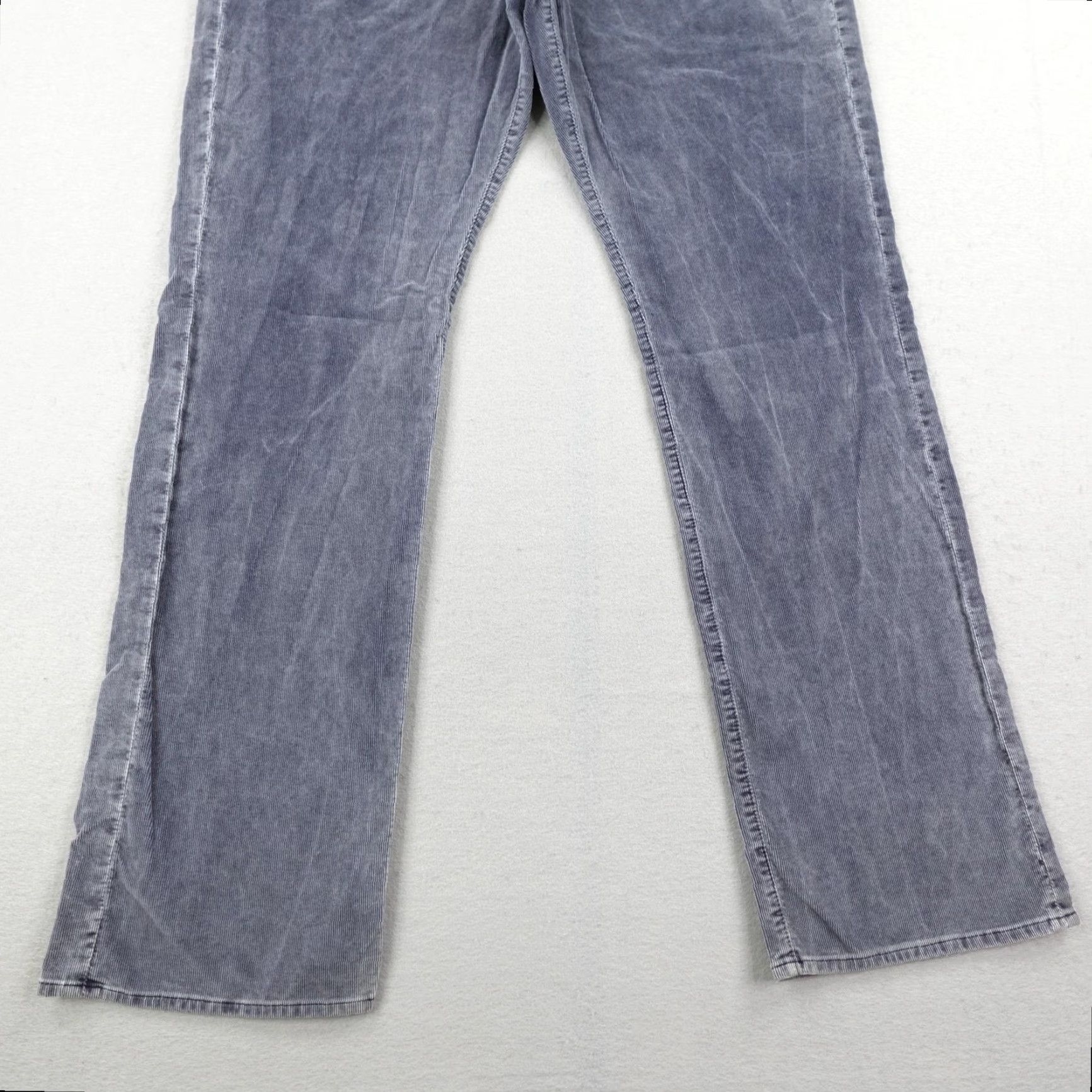 Vintage Agave Waterman Corduroy Pants Mens 38 Blue Relaxed Straight USA Made Chino 38x35 Front Zip Pocket Leather Logo Mens Size US 38 / EU 54 - 3 Thumbnail